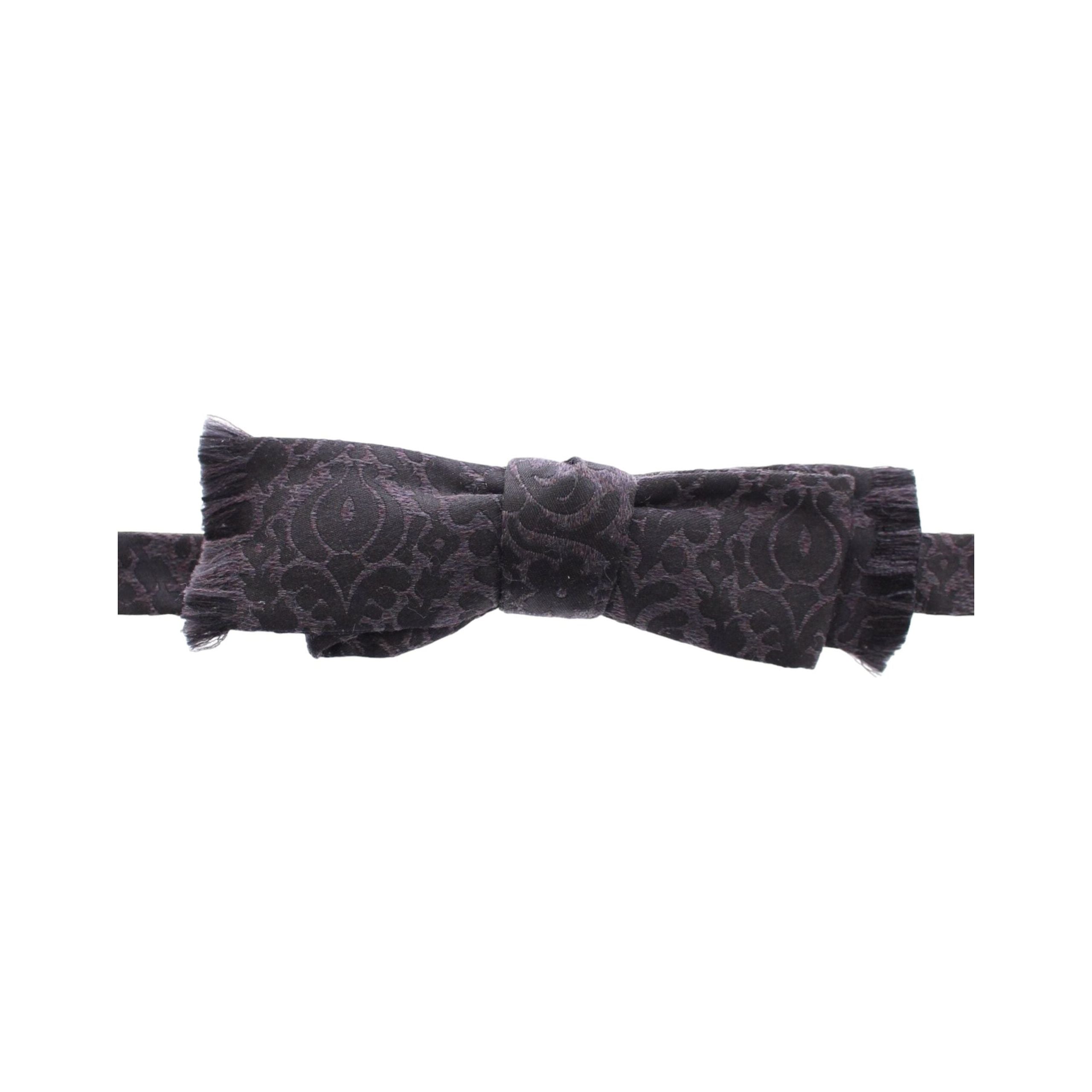Dolce & Gabbana Black Silk Crystal-Embellished Waist Belt