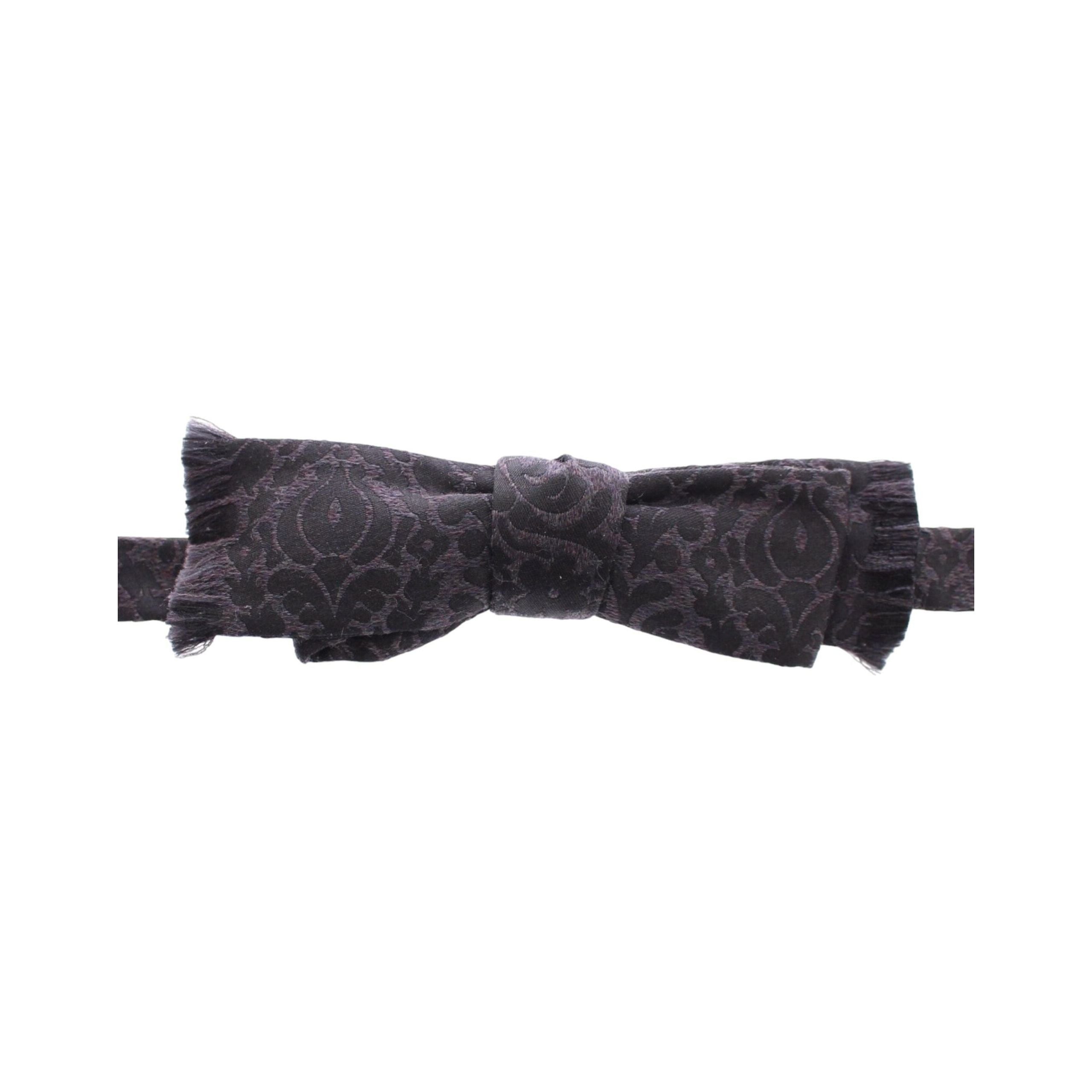 Dolce & Gabbana Black Silk-Wool Blend Bow Tie