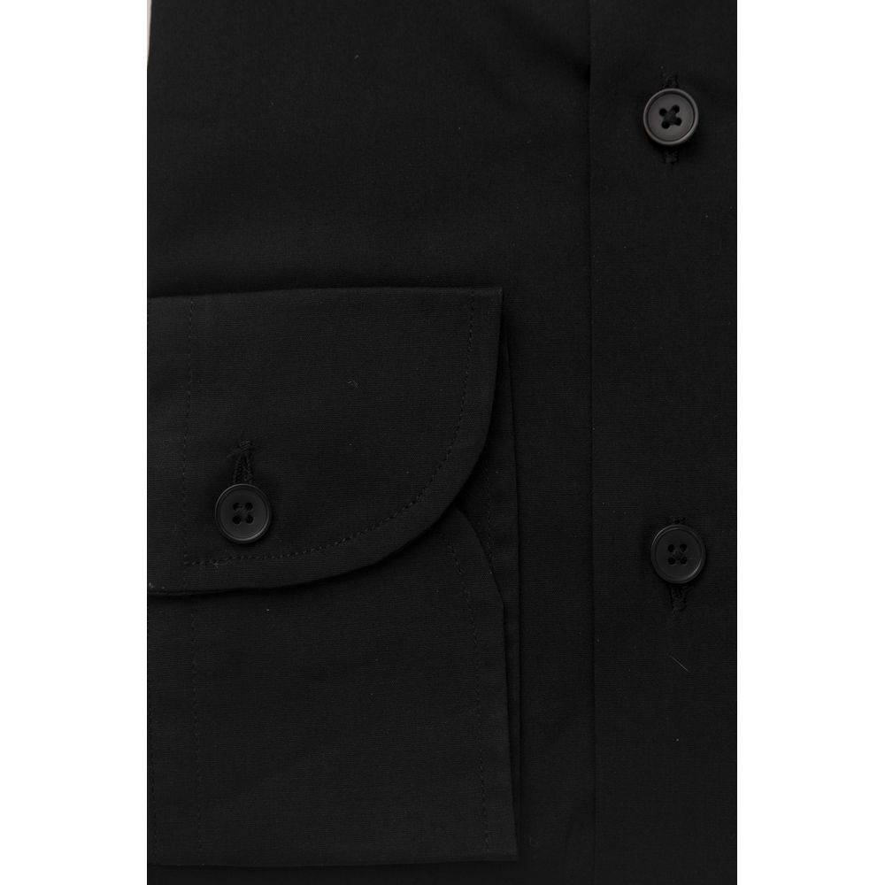 Bagutta Black Cotton Shirt - Italian Elegance Redefined