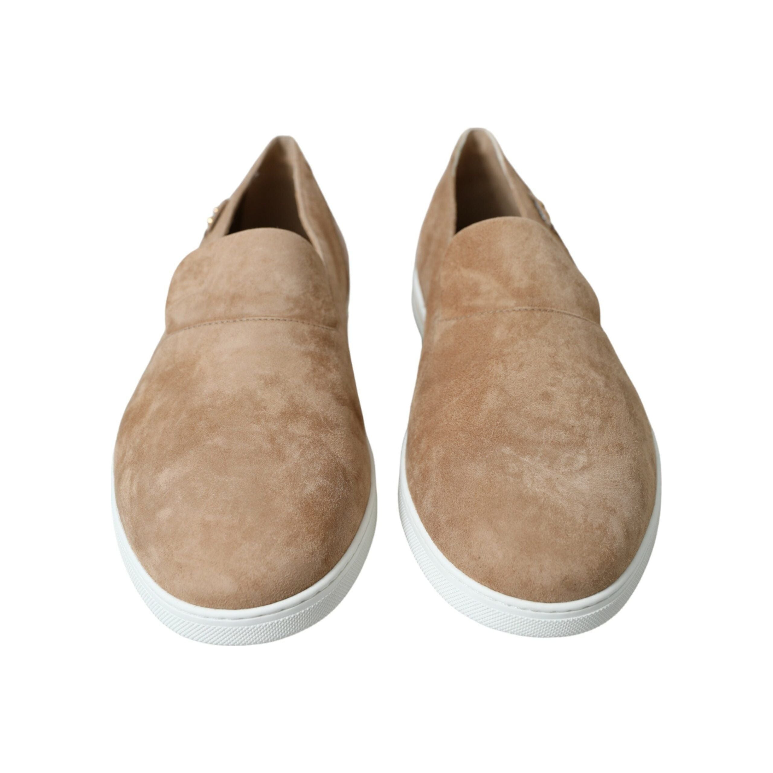 Dolce & Gabbana Elegant Beige Leather Loafers for Sophistication