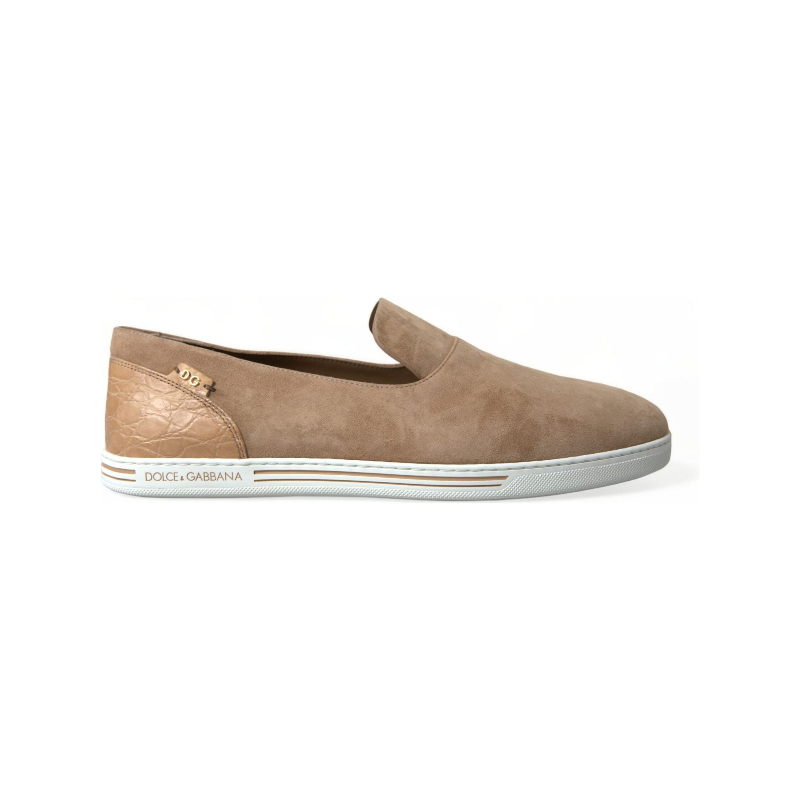 Dolce & Gabbana Elegant Beige Leather Loafers for Sophistication