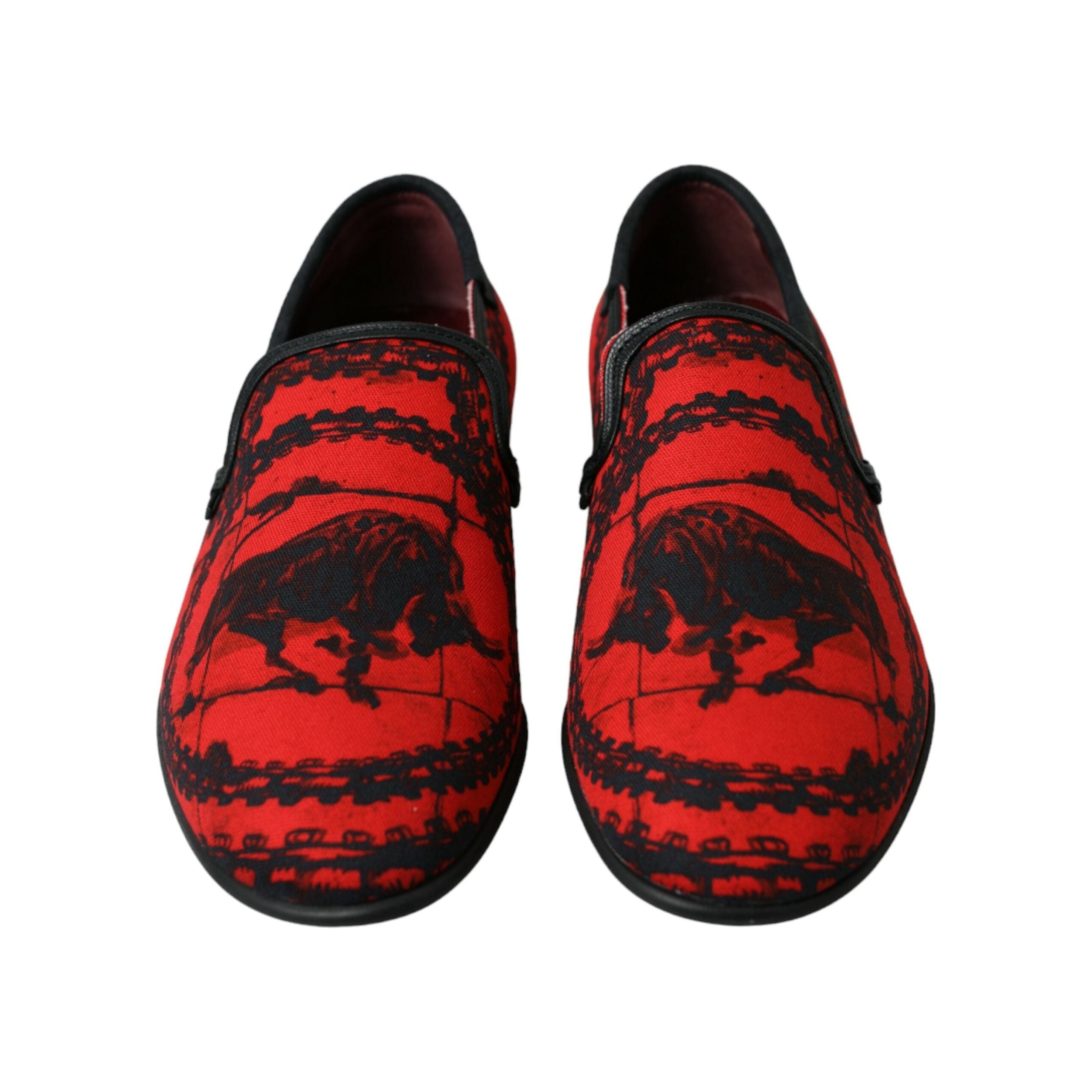 Dolce & Gabbana Red Calfskin Loafers