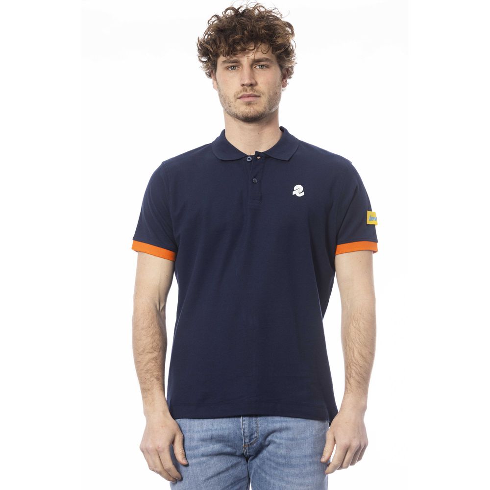 Invicta Blue Cotton Polo Shirt for Elevated Style