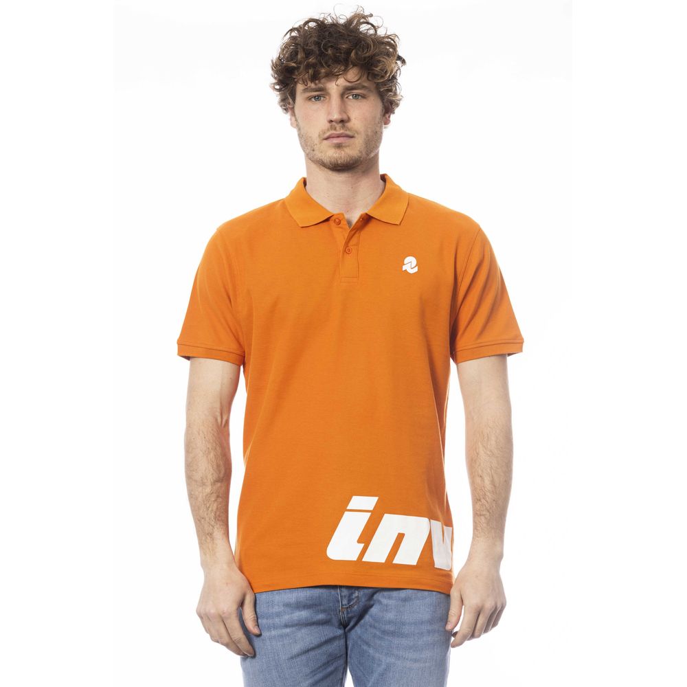 Invicta Orange Cotton Polo Shirt for Modern Sophistication