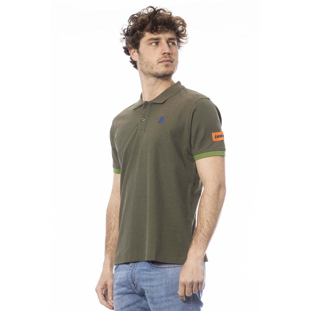 Invicta Green Cotton Polo Shirt for Elevated Casual Style
