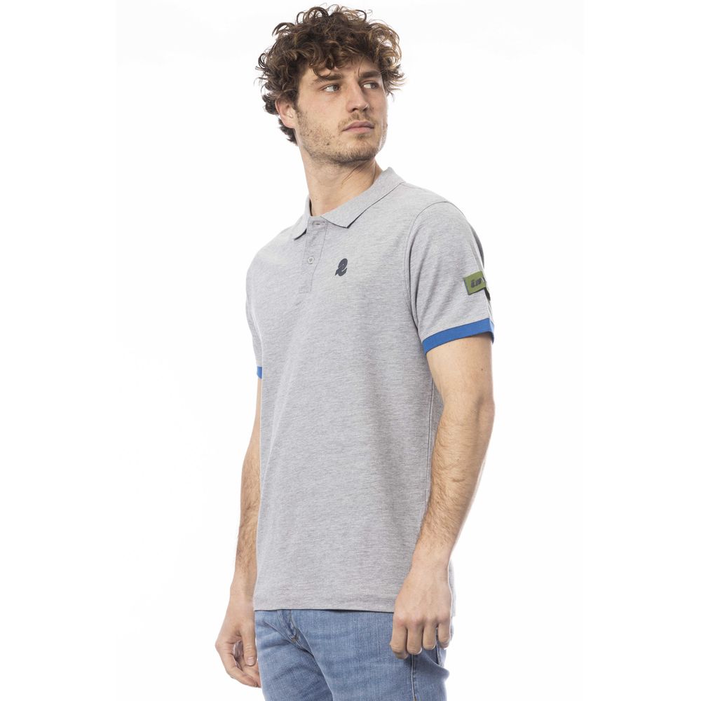 Invicta Gray Cotton Polo Shirt for Elevated Style