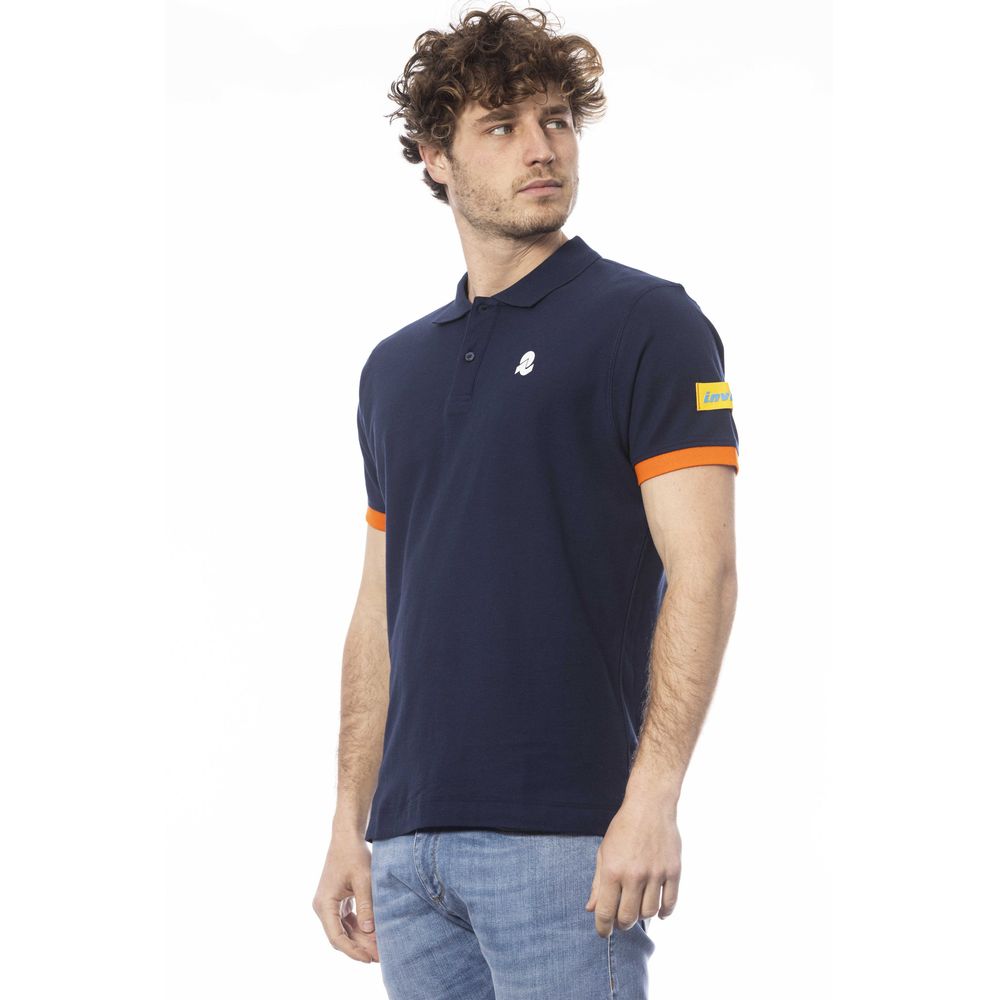 Invicta Blue Cotton Polo Shirt for Elevated Style