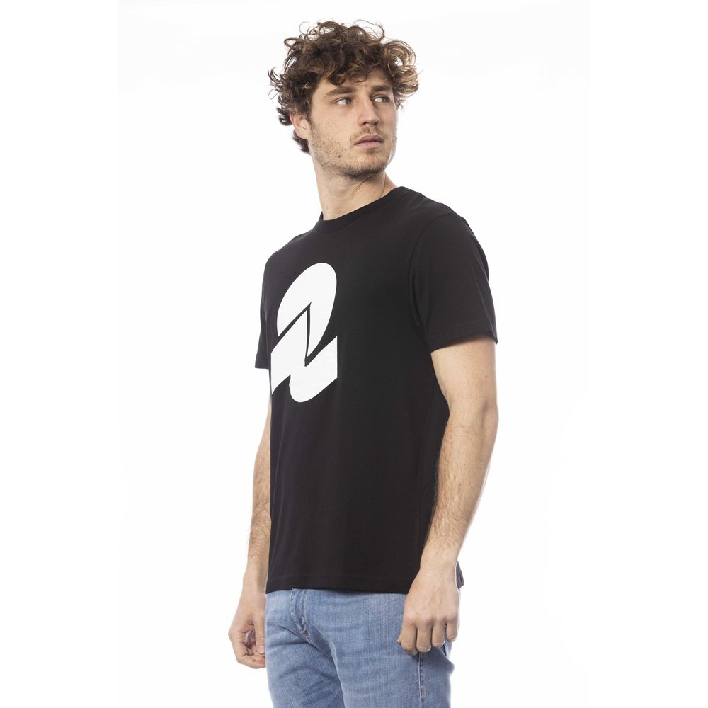 Invicta Black Cotton T-Shirt for Elevated Everyday Style