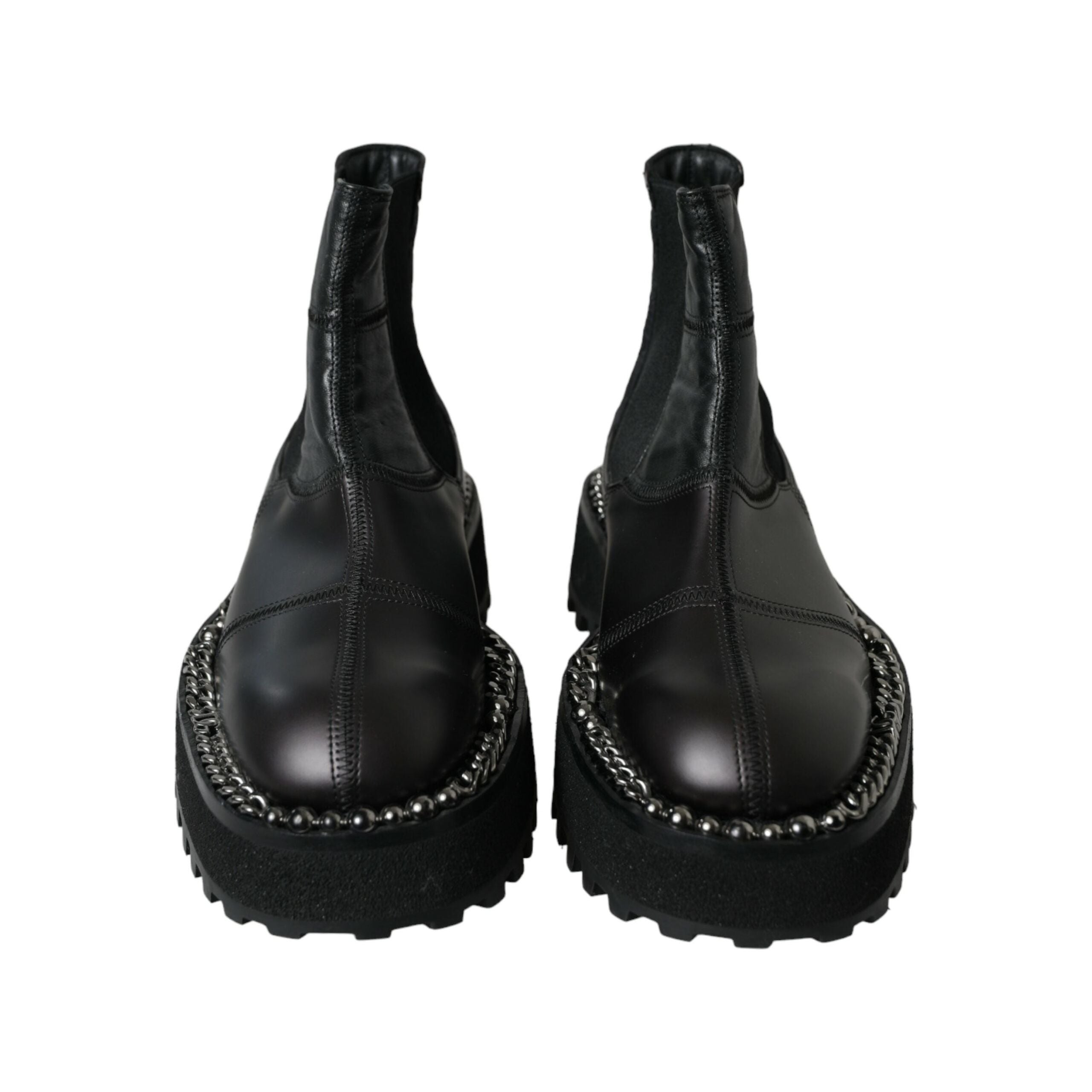 Dolce & Gabbana Black Lamb Leather Chelsea Boots