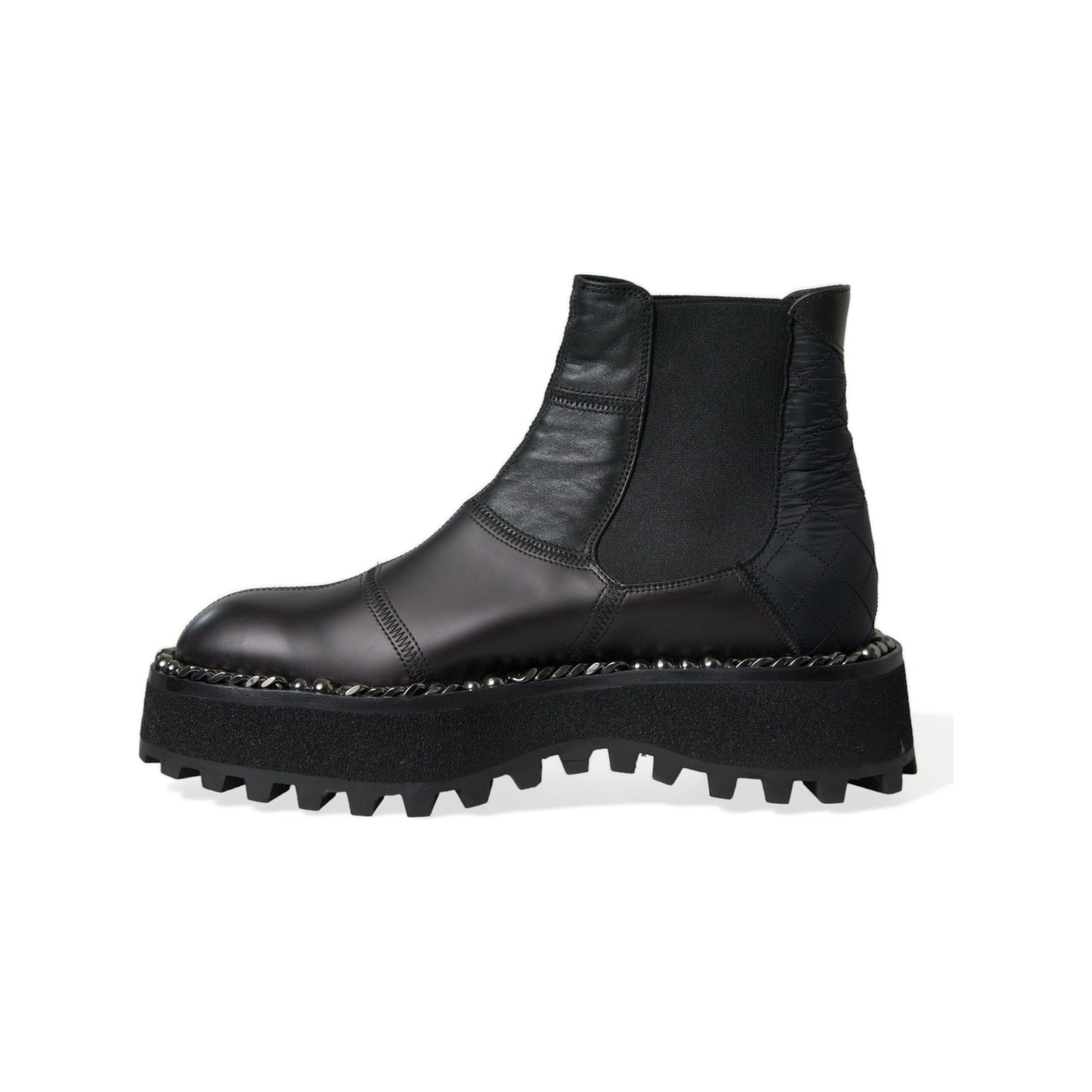 Dolce & Gabbana Black Lamb Leather Chelsea Boots