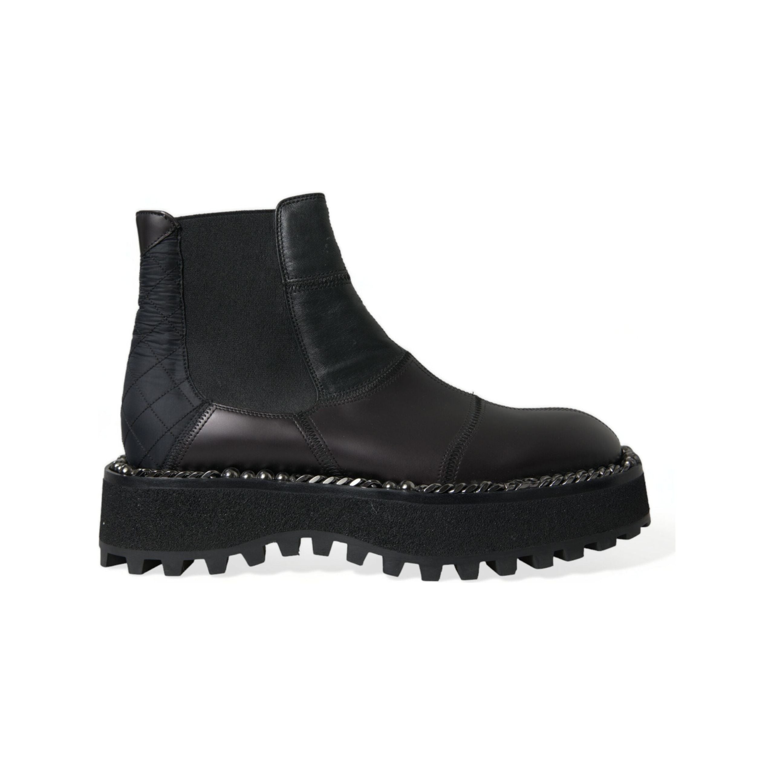 Dolce & Gabbana Black Lamb Leather Chelsea Boots