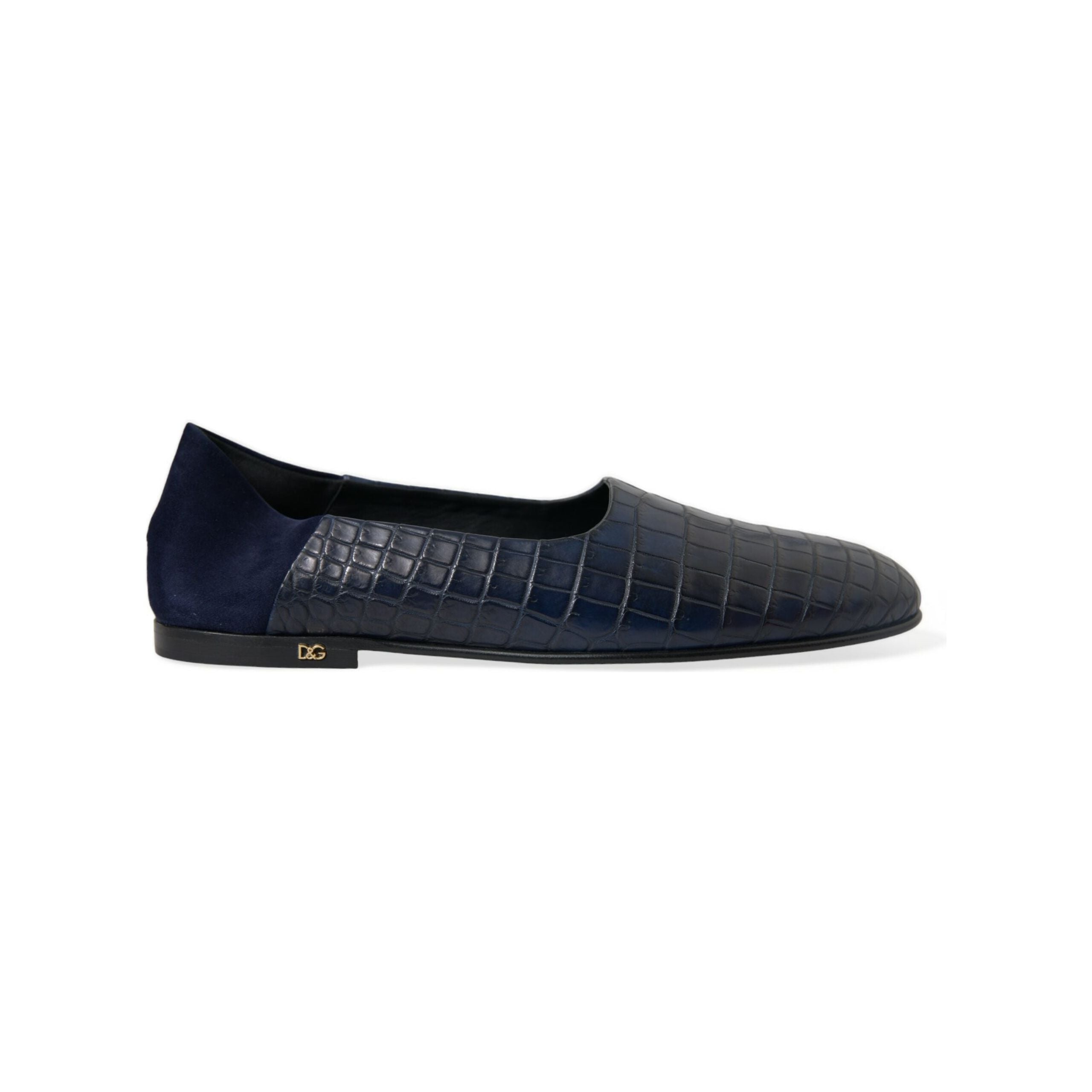 Dolce & Gabbana Blue Crocodile Leather Loafers