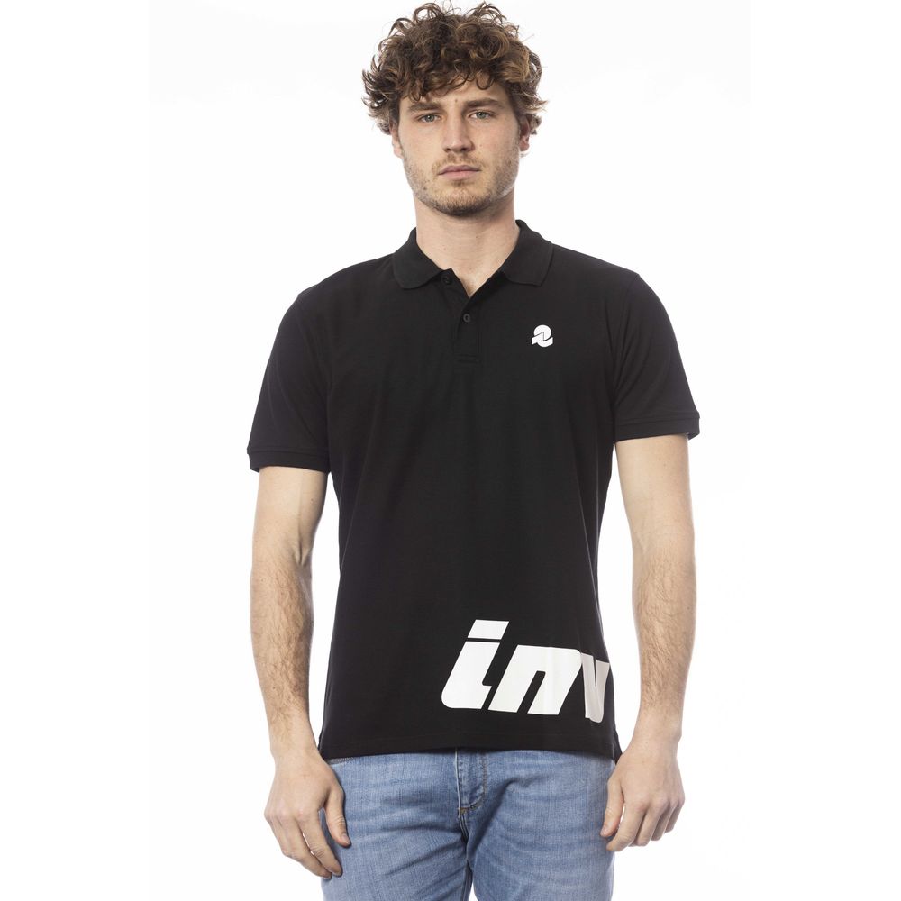 Invicta Black Cotton Polo Shirt for Elevated Style