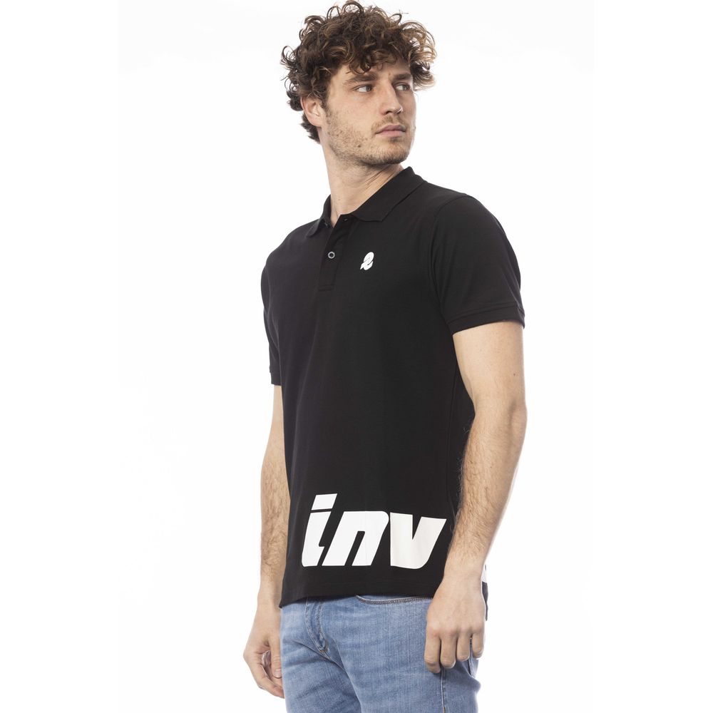 Invicta Black Cotton Polo Shirt for Elevated Style