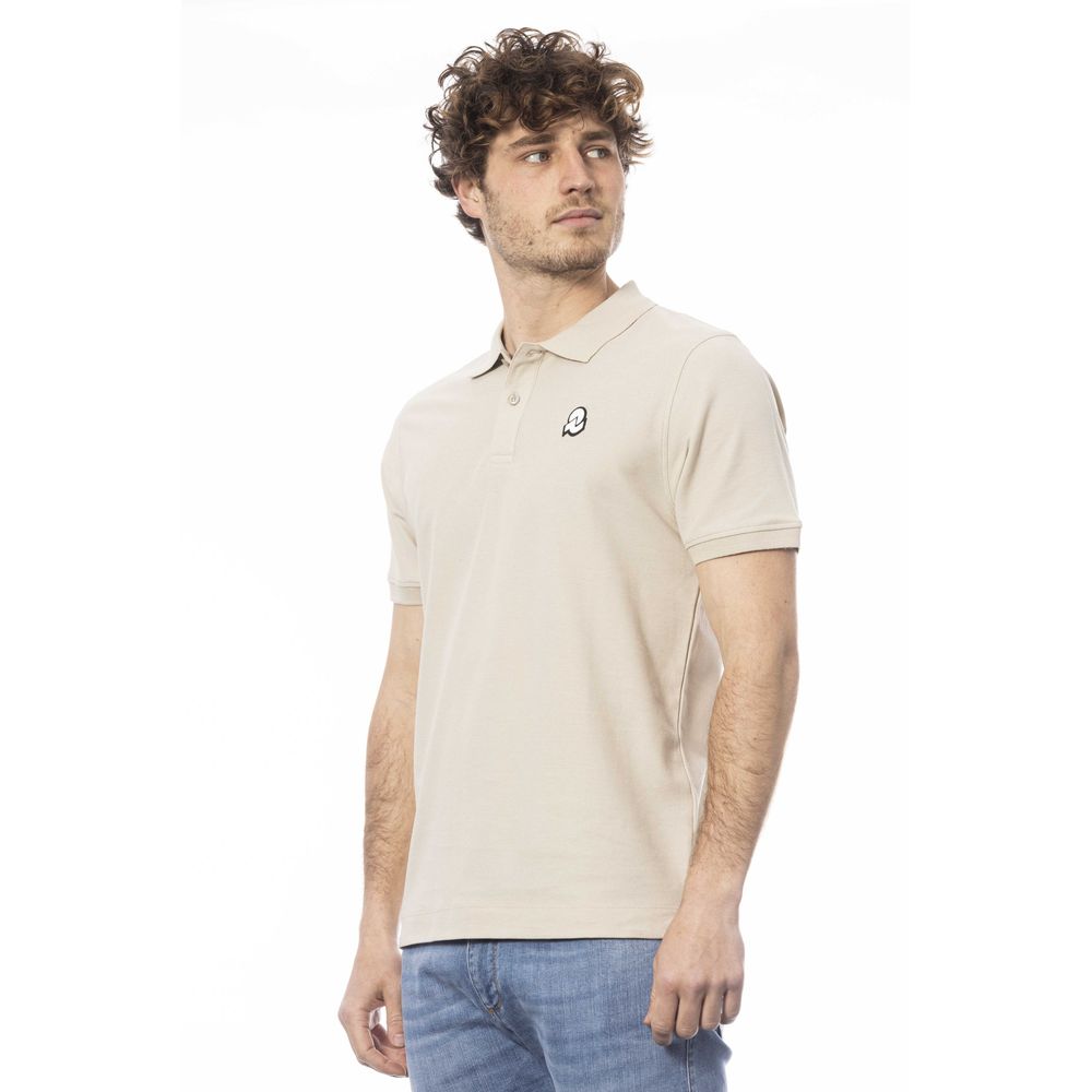 Invicta Beige Cotton Polo Shirt for Timeless Sophistication