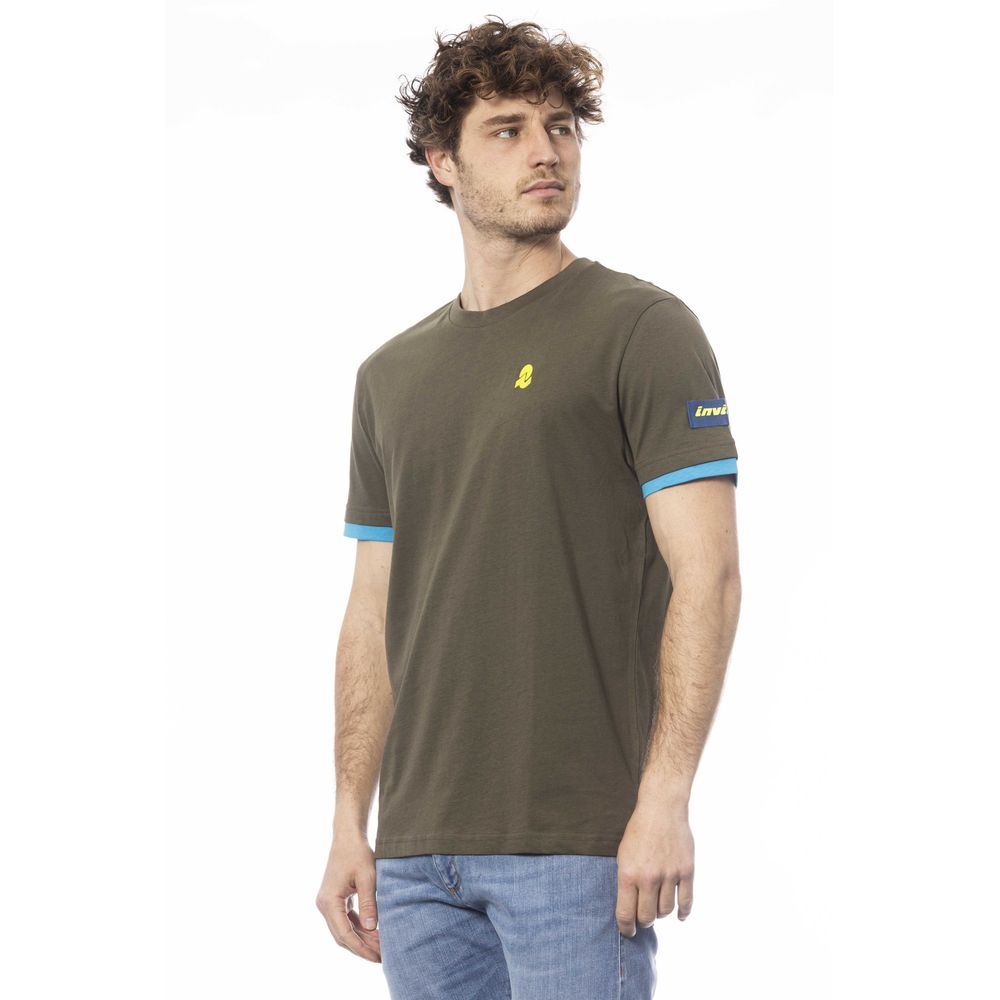 Invicta Green Cotton T-Shirt for Elevated Everyday Style
