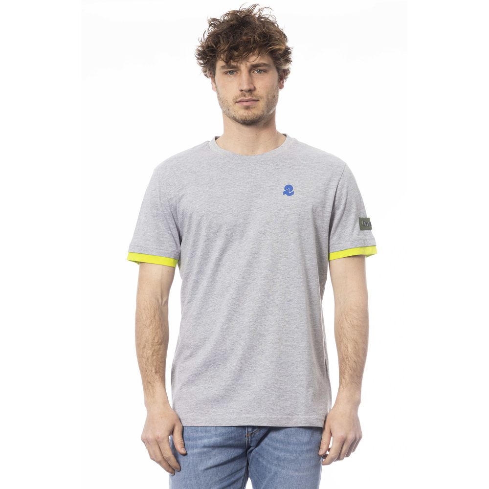 Invicta Gray Cotton T-Shirt for Effortless Elegance