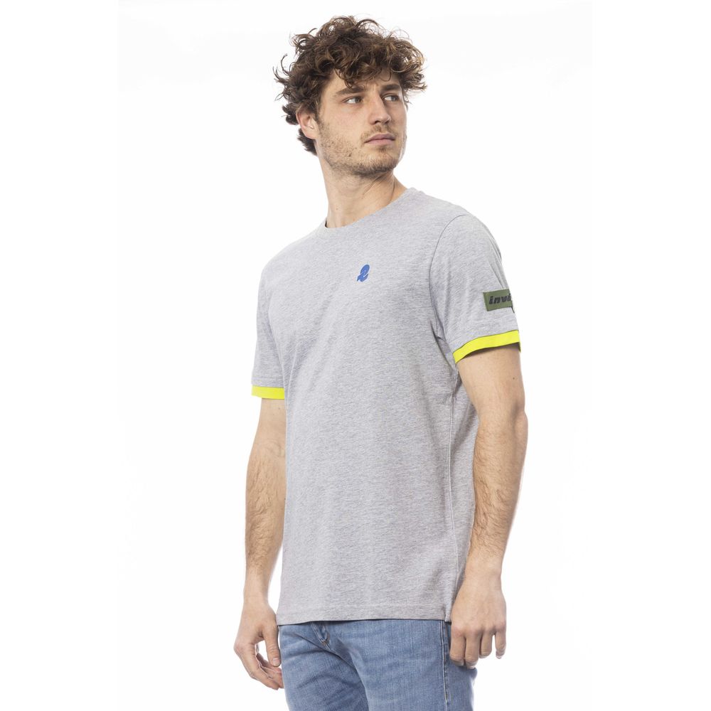 Invicta Gray Cotton T-Shirt for Effortless Elegance