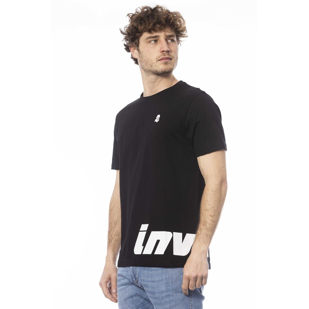 Invicta Black Cotton T-Shirt for Elevated Style