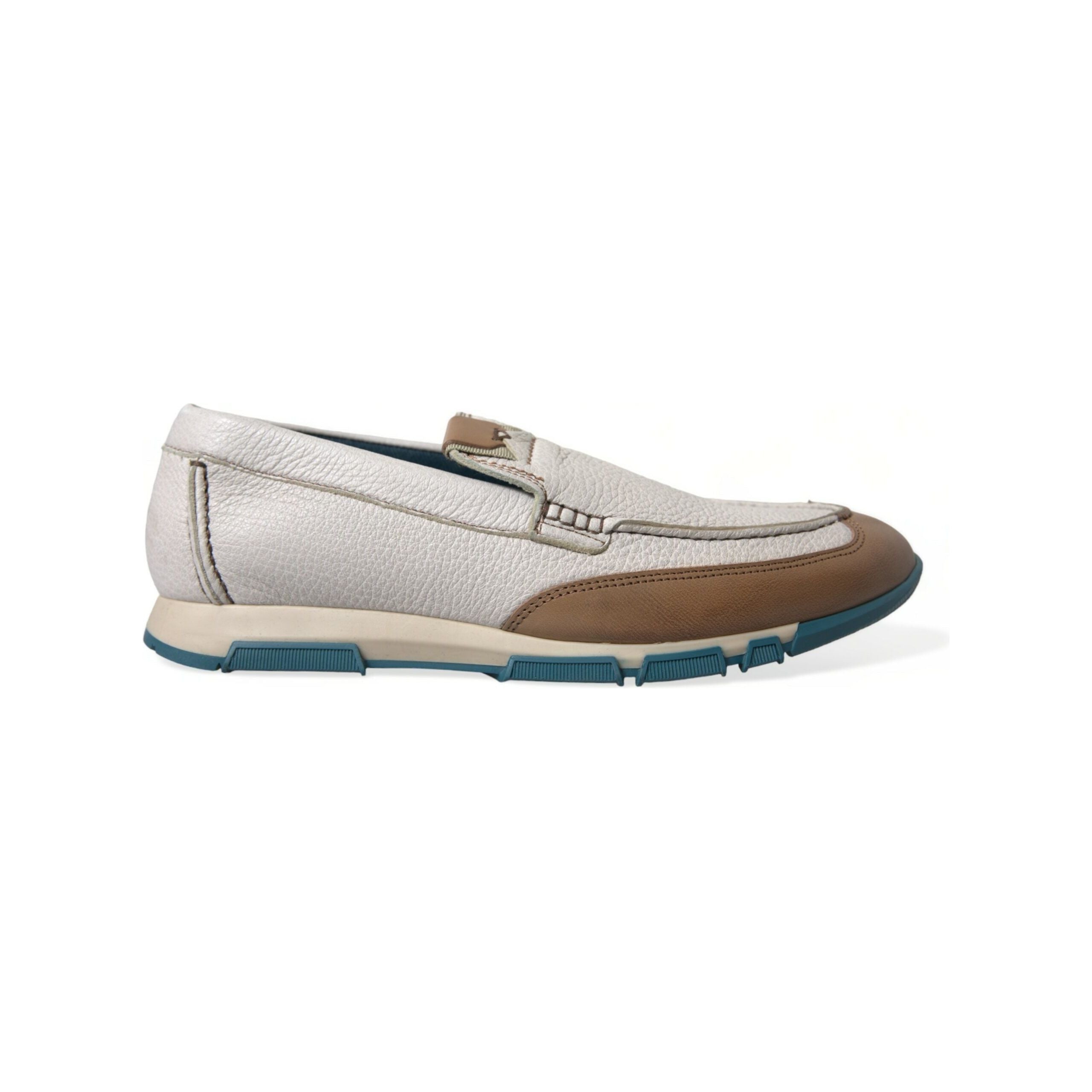 Dolce & Gabbana White Deerskin Loafers for Luxury