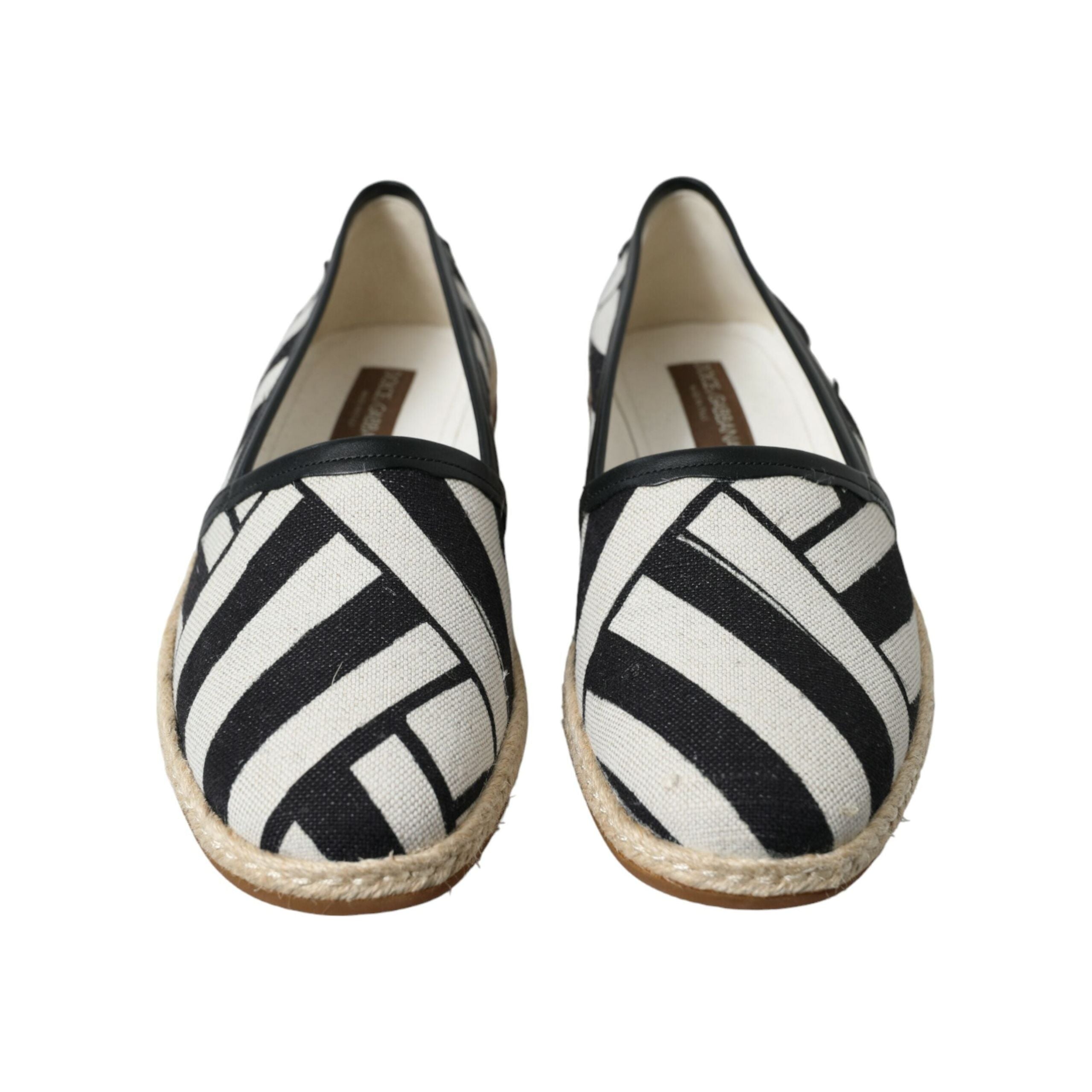 Dolce & Gabbana Blue Striped Canvas Espadrilles Elegance