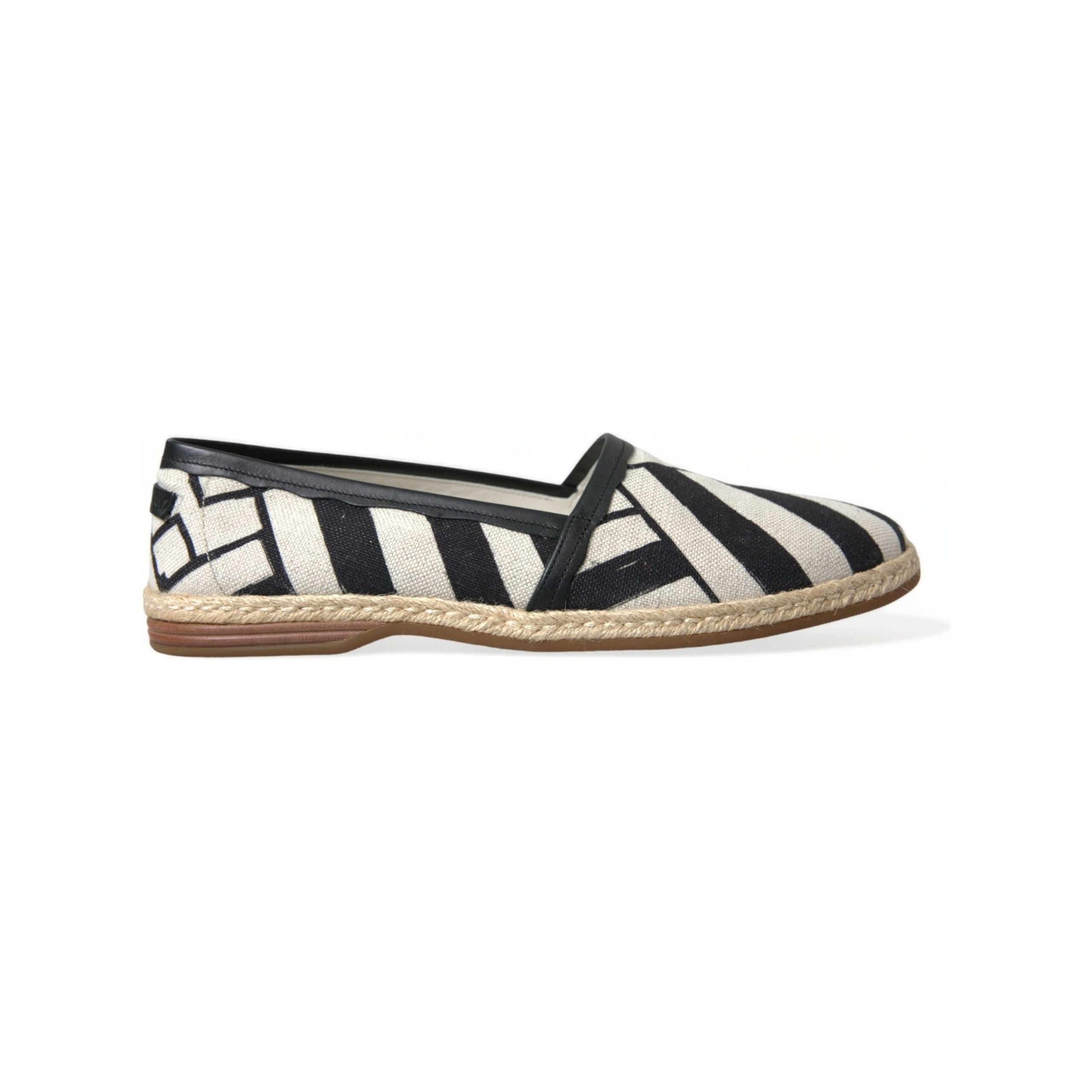Dolce & Gabbana Blue Striped Canvas Espadrilles Elegance