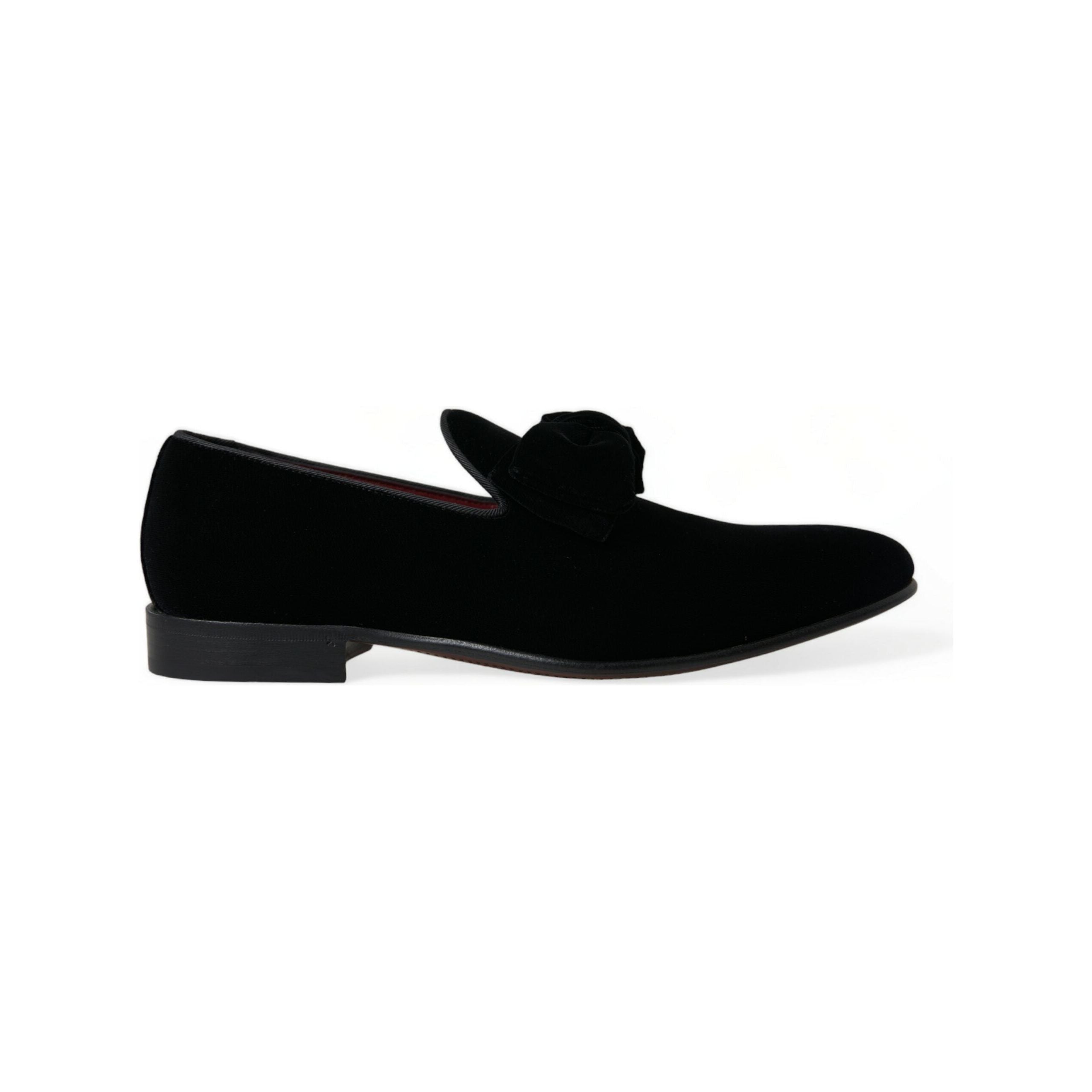 Dolce & Gabbana Black Velvet Loafers - Luxury Footwear