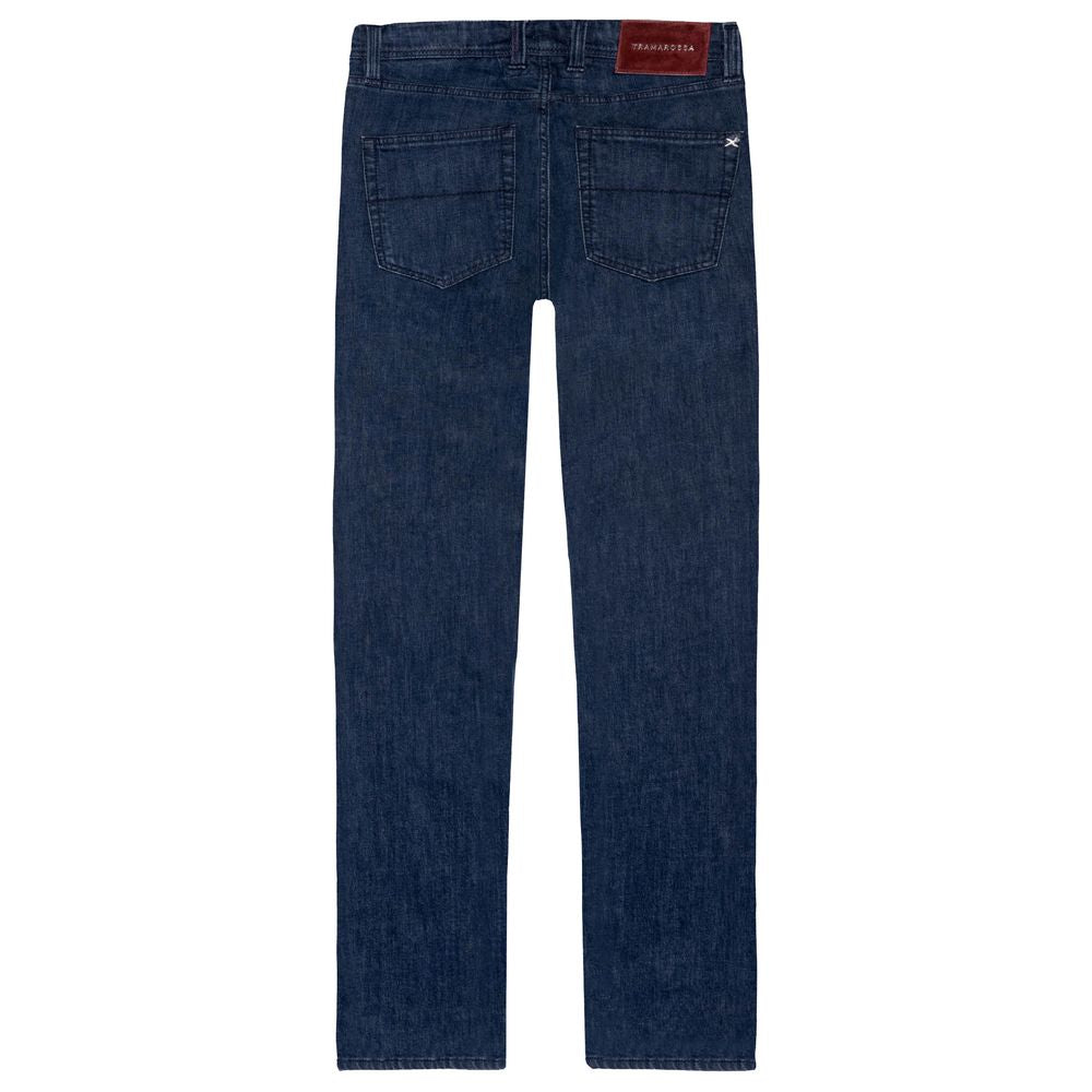 Tramarossa Navy Stretch Cotton Jeans for Refined Style