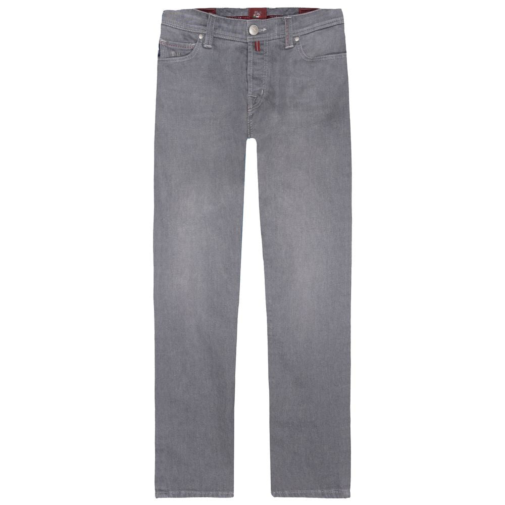 Tramarossa Gray Cotton Jeans for Elevated Style