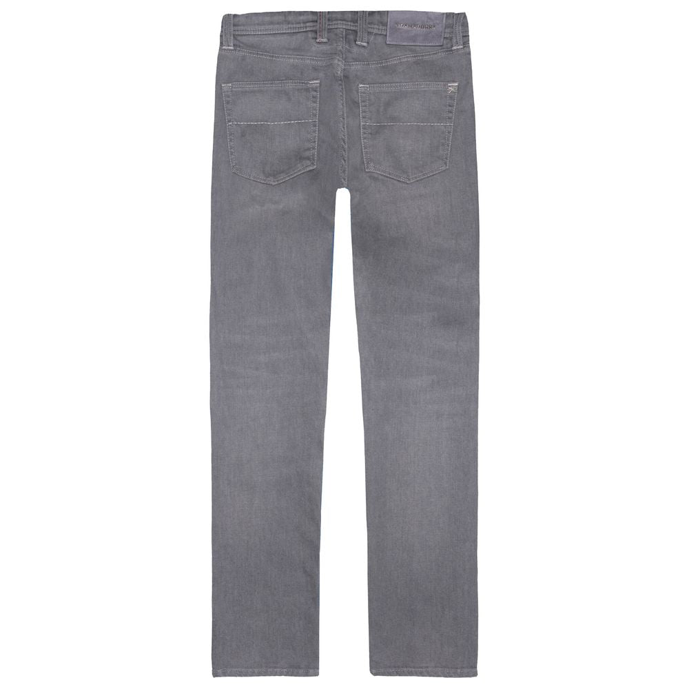 Tramarossa Gray Cotton Jeans for Elevated Style