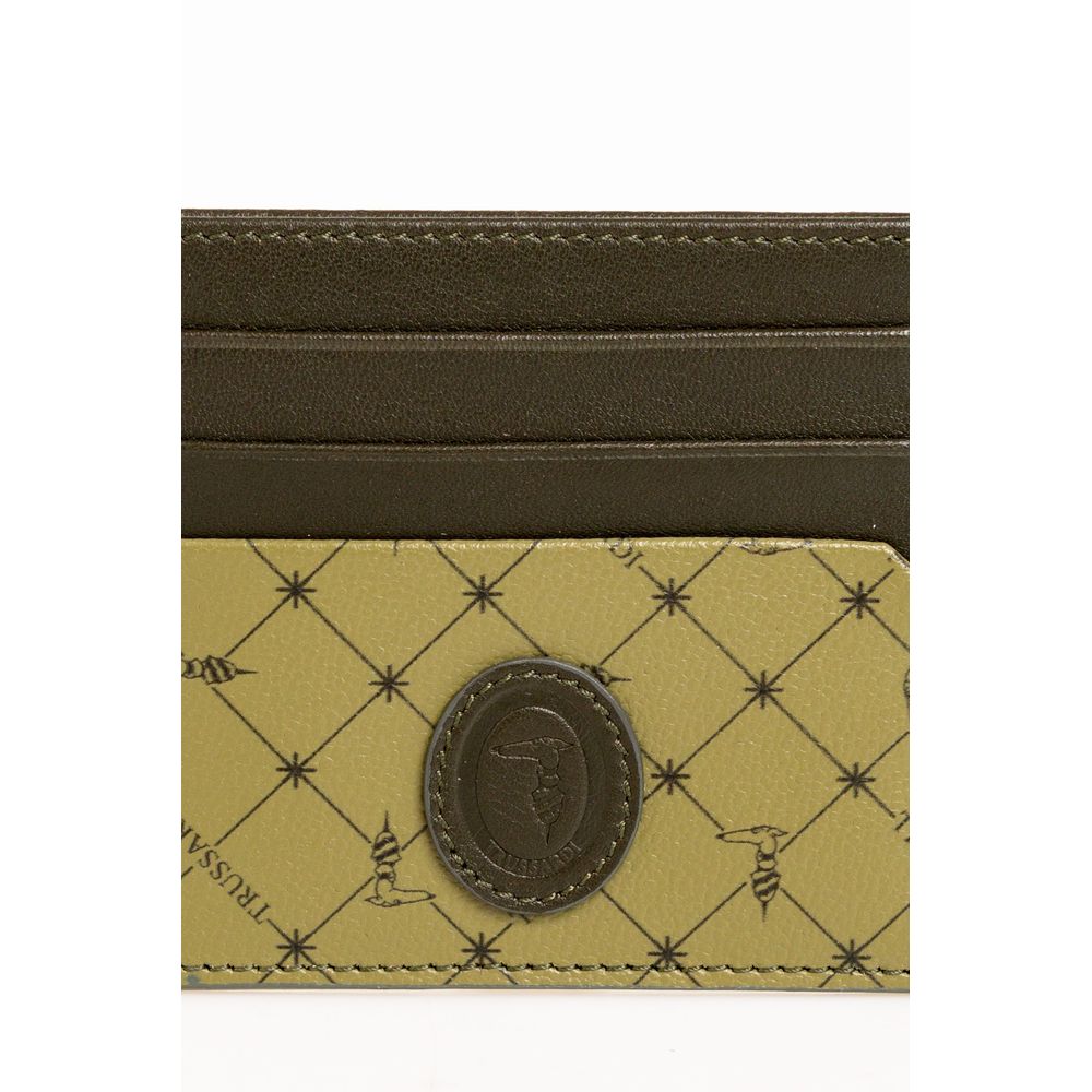 Trussardi Green Leather Wallet - Timeless Elegance Redefined
