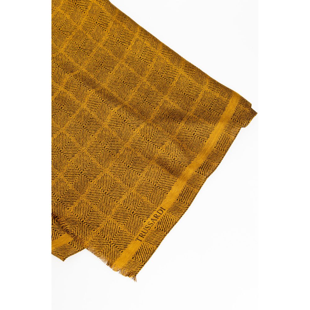 Trussardi Yellow Viscose Scarf for Elevated Style
