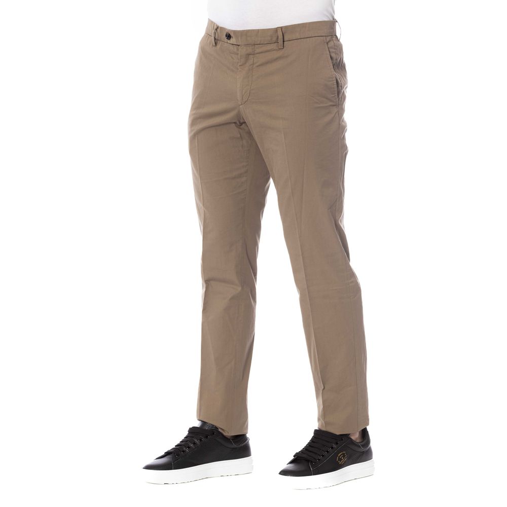 Trussardi Brown Cotton Trouser for Elevated Sophistication