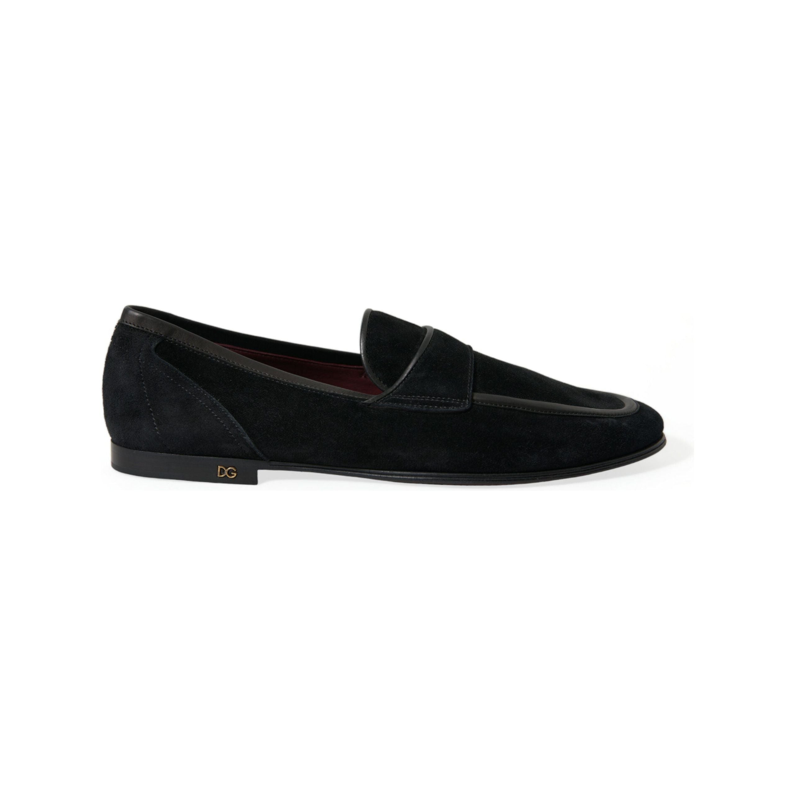 Dolce & Gabbana Black Velvet Loafers