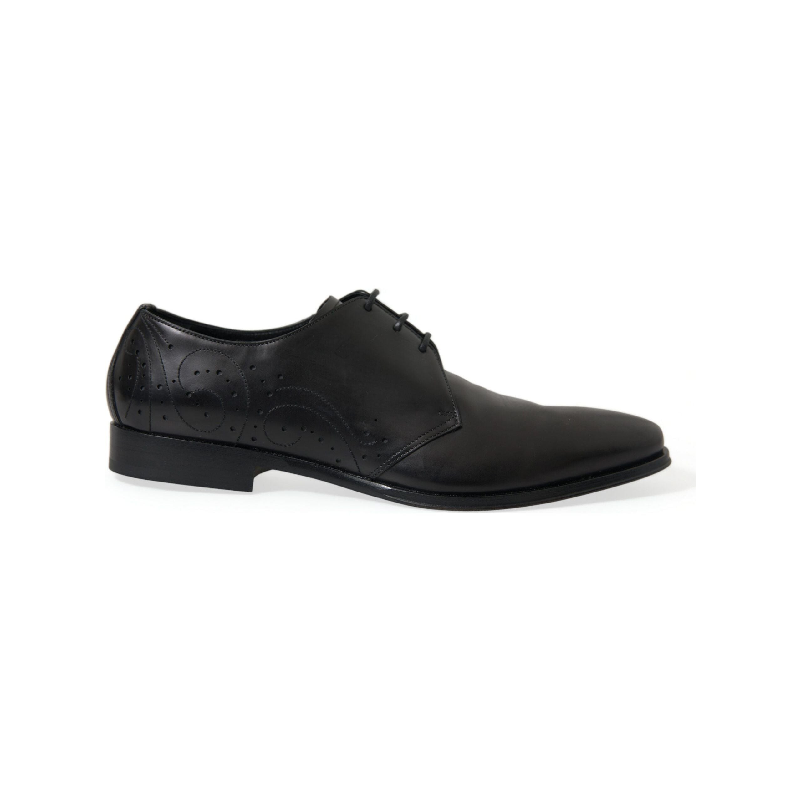 Dolce & Gabbana Black Leather Derby Dress Shoes