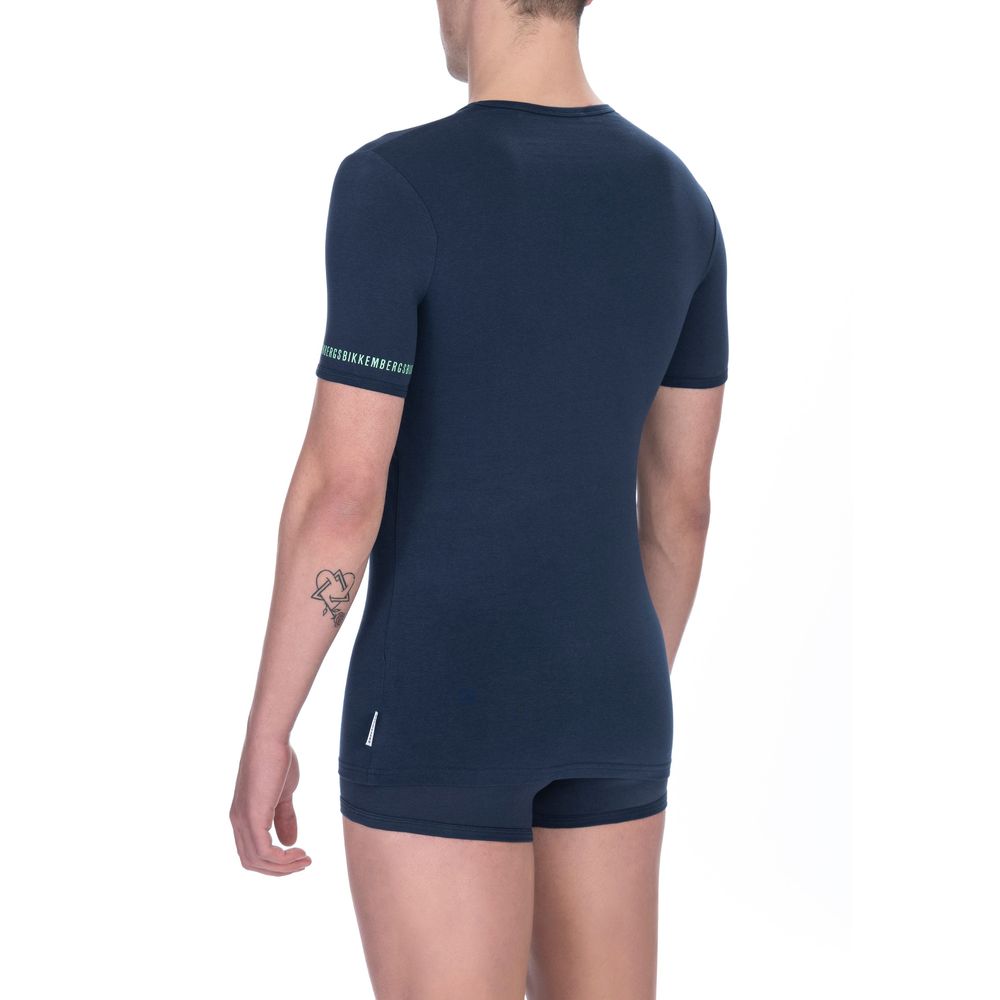 Bikkembergs Black Cotton T-Shirt for Elevated Style