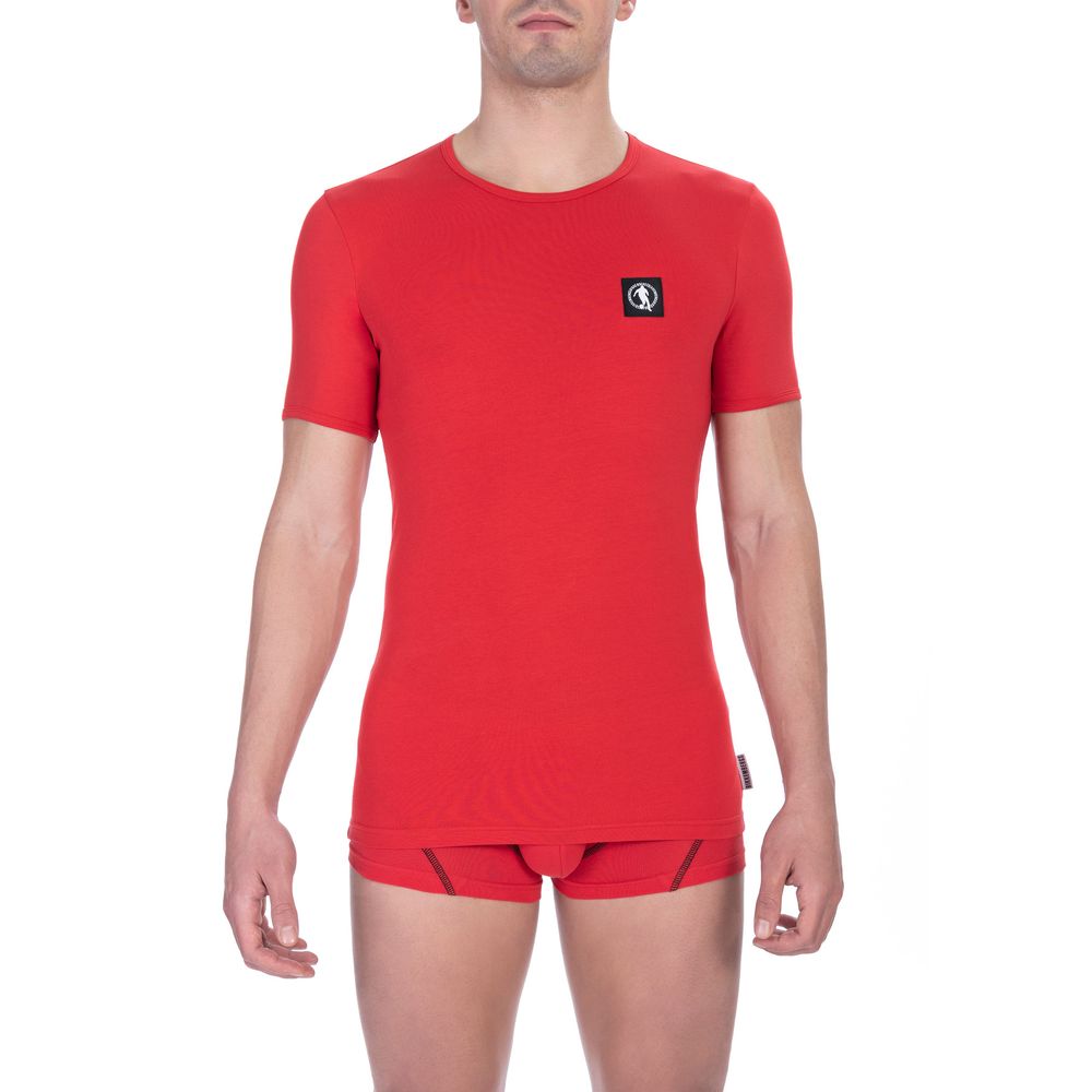 Bikkembergs Red Cotton T-Shirt for Effortless Style