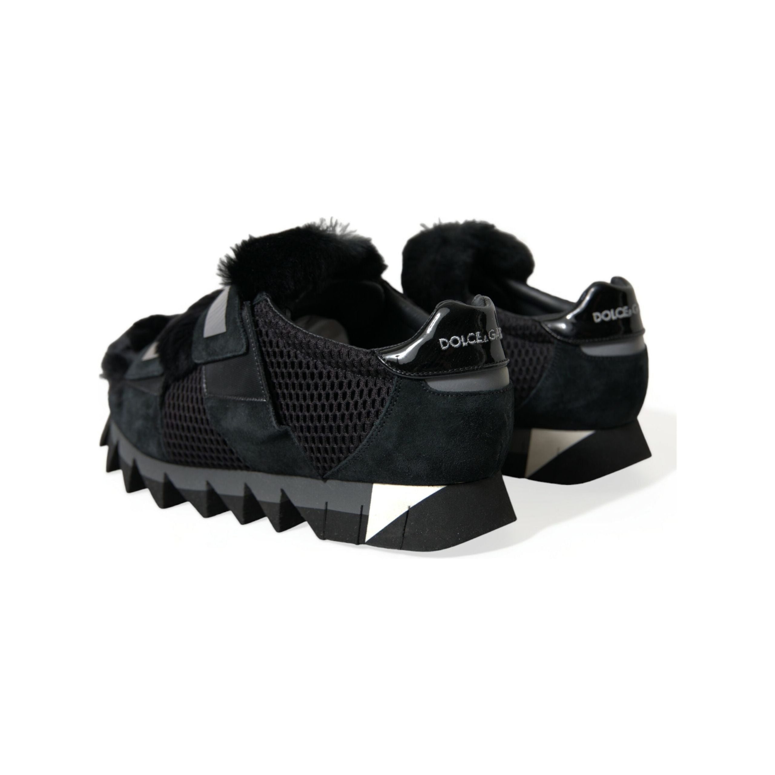 Dolce & Gabbana Grey Suede Elegant Sneakers