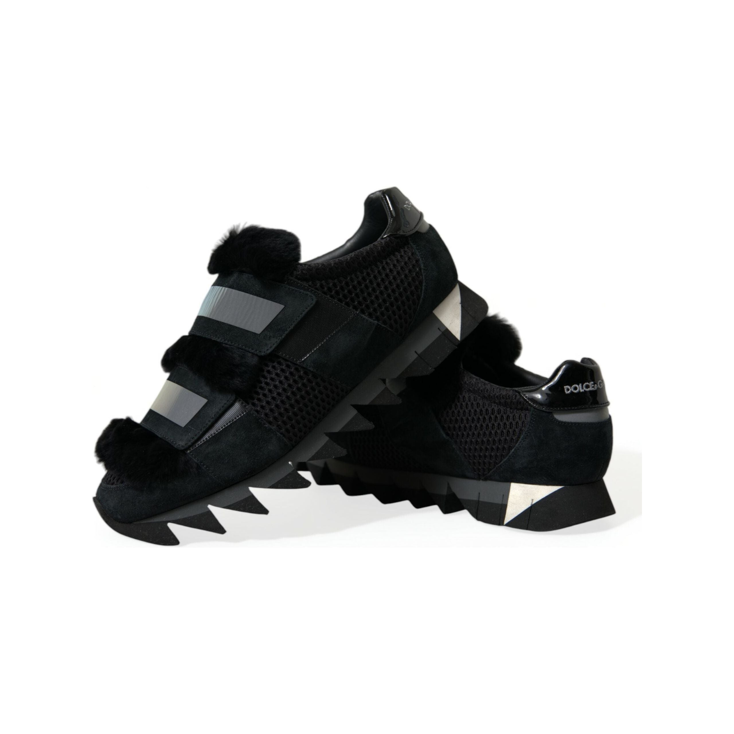 Dolce & Gabbana Grey Suede Elegant Sneakers