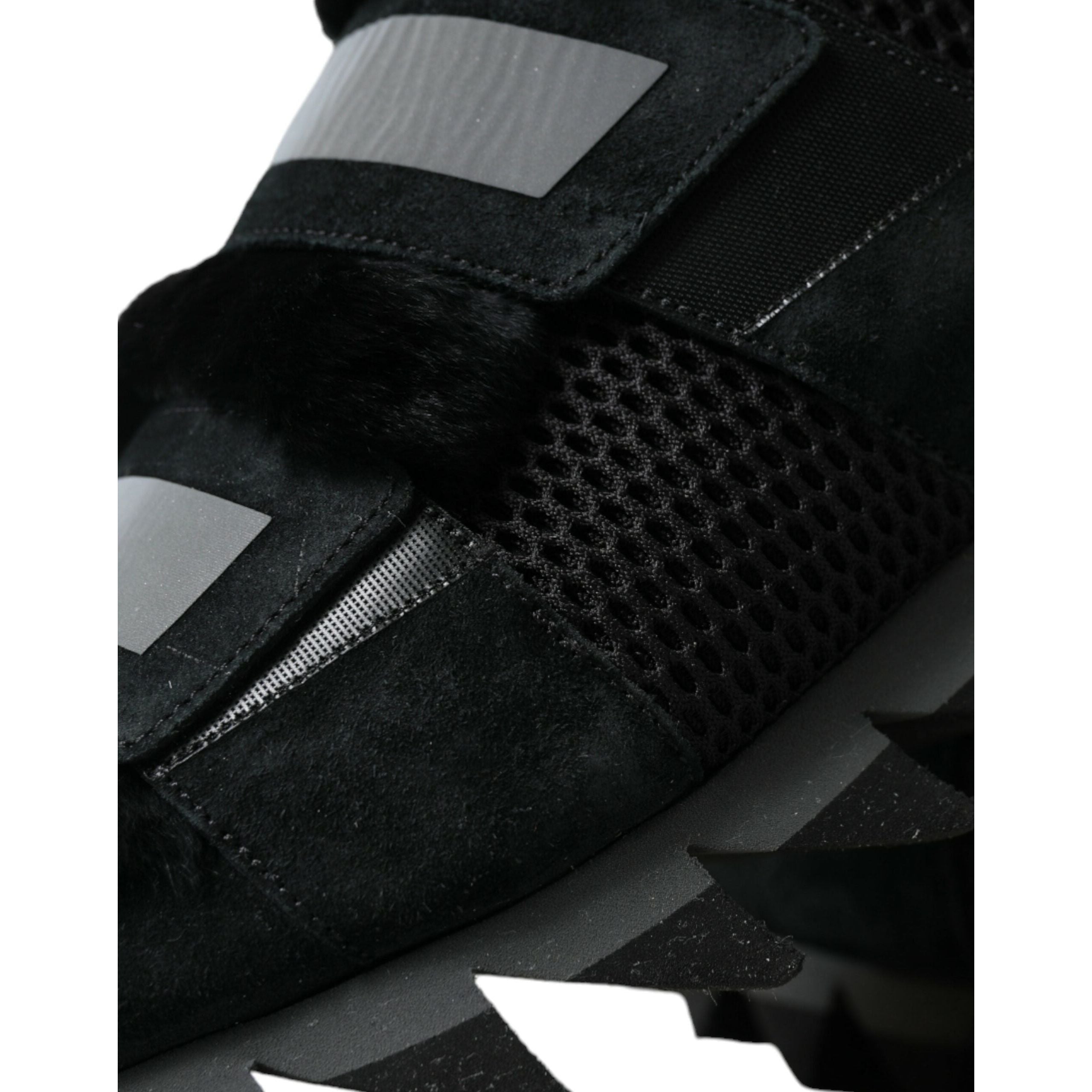 Dolce & Gabbana Grey Suede Elegant Sneakers