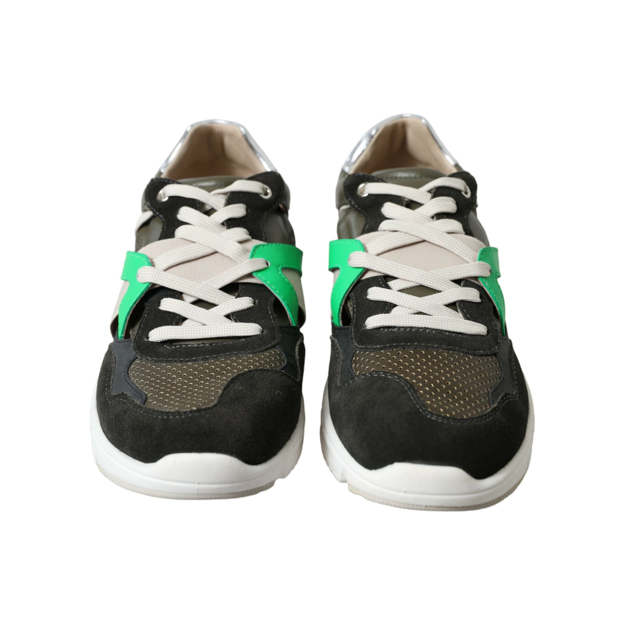 Dolce & Gabbana Multicolor Suede Low-Top Designer Sneakers
