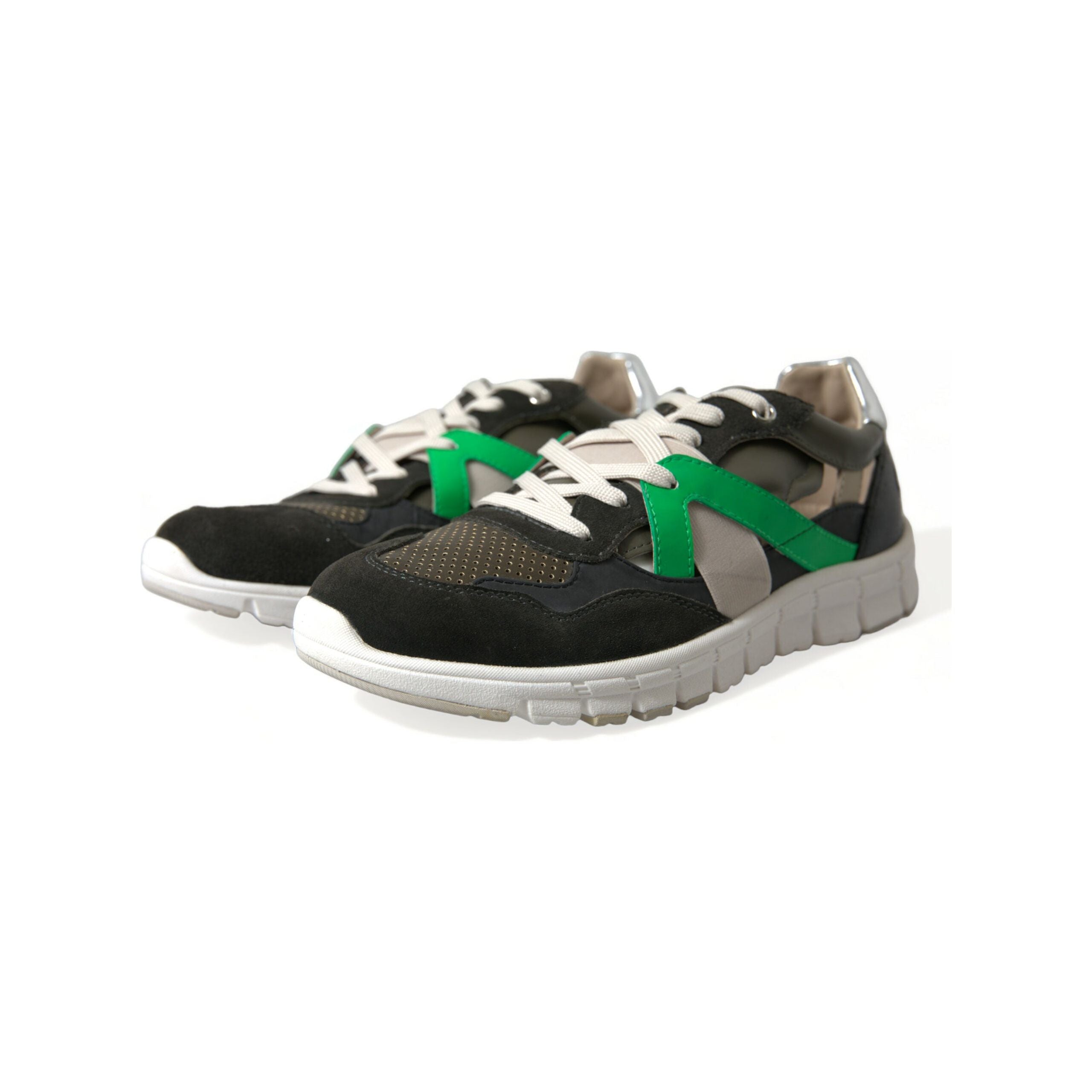 Dolce & Gabbana Multicolor Suede Low-Top Designer Sneakers