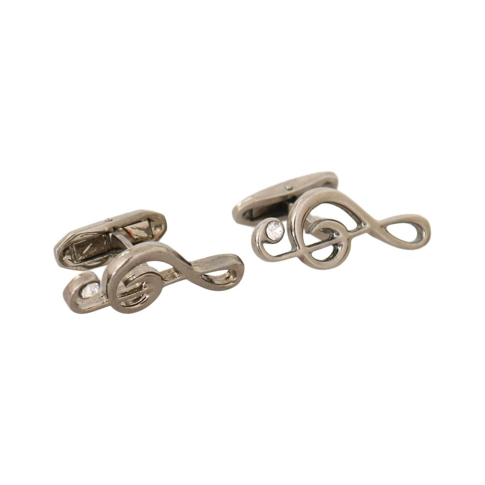 Dolce & Gabbana Silver Brass Tremble Clef Cufflinks