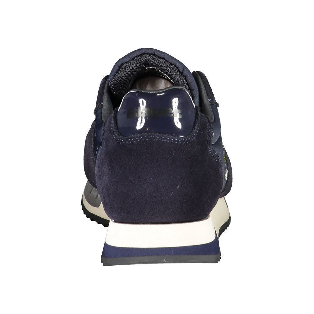 Blauer Blue Leather Contrast Lace-Up Sports Sneakers