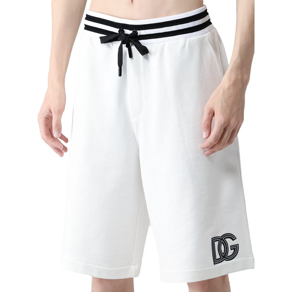 Dolce & Gabbana White Cotton Bermuda Short for Luxury Style