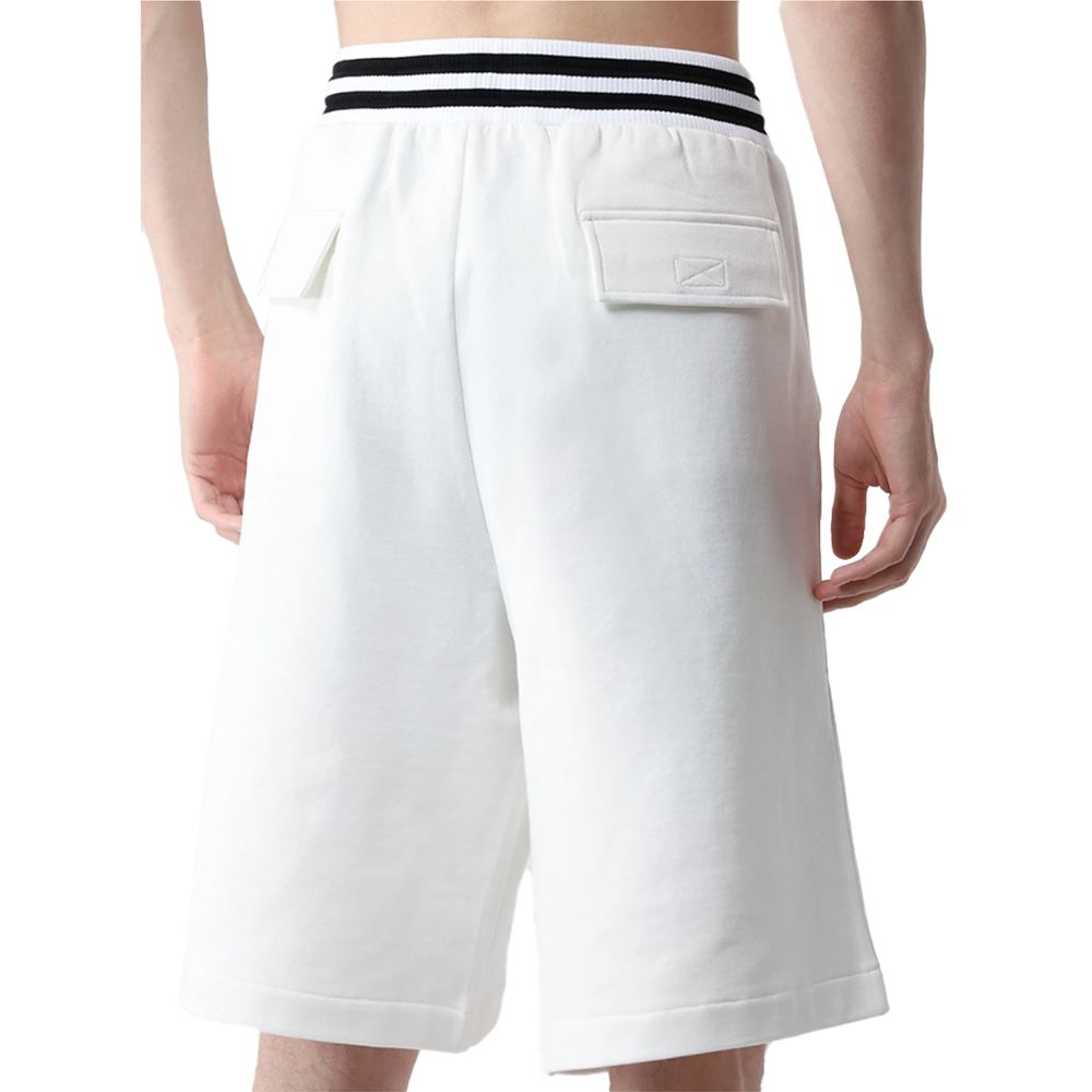 Dolce & Gabbana White Cotton Bermuda Short for Luxury Style
