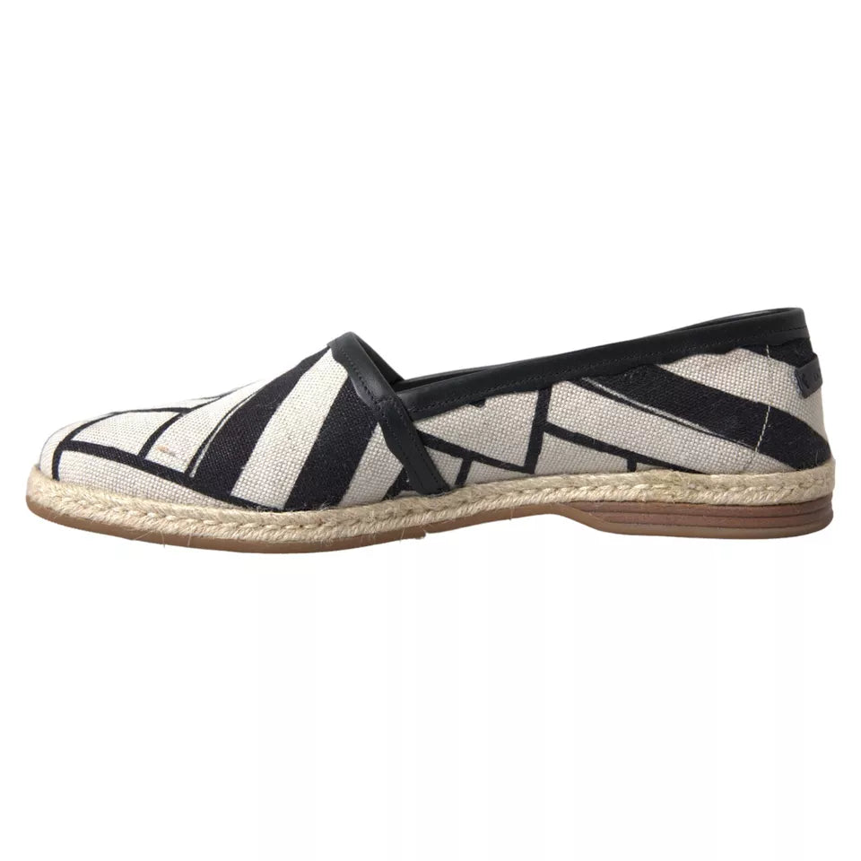 Dolce & Gabbana Blue Linen Leather Espadrilles for Luxe Style