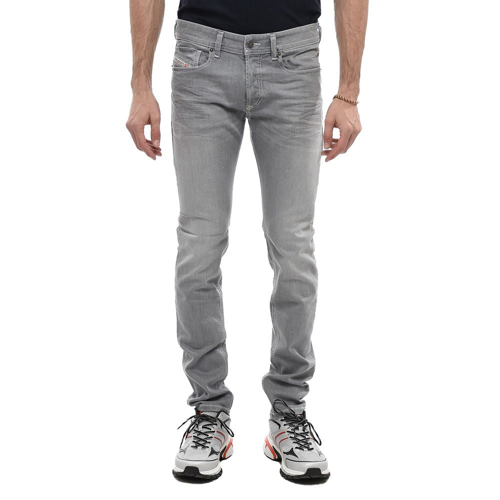 Diesel Gray Cotton Jeans – Sleenker-X Skinny Fit Elegance