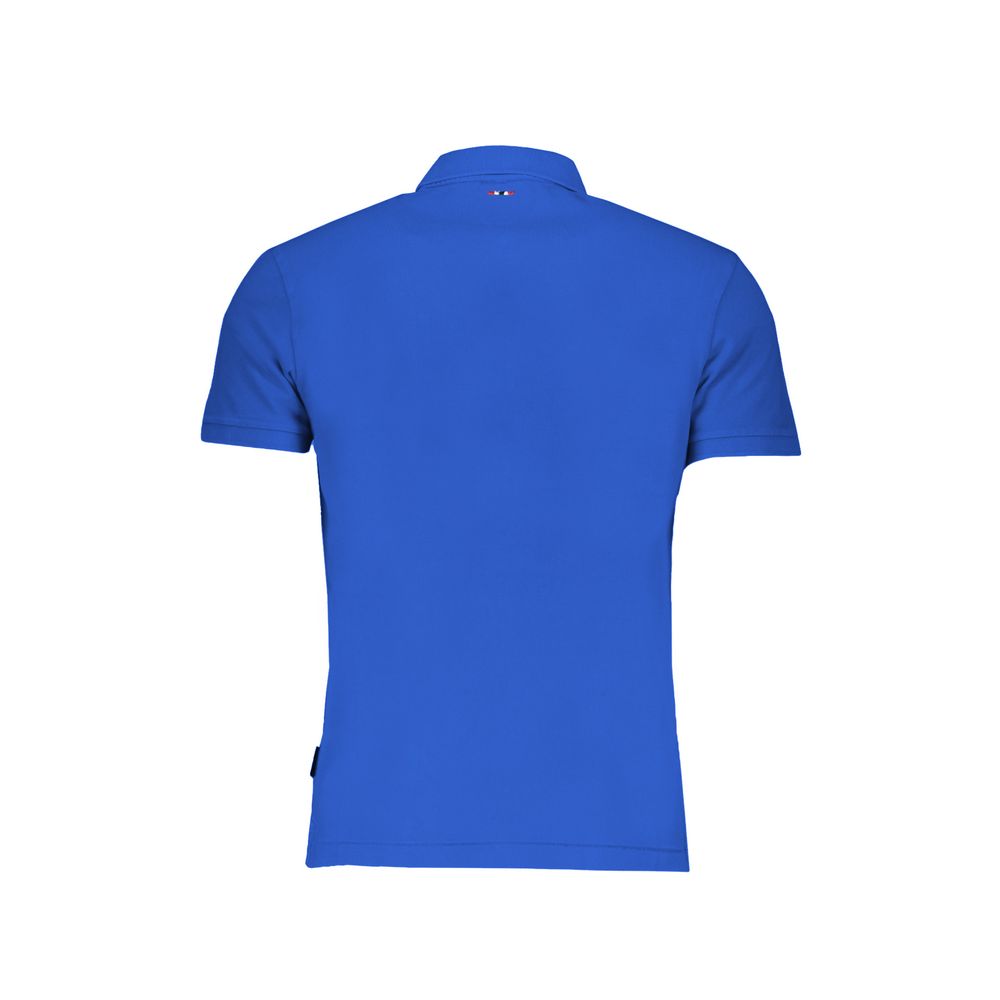 Napapijri Blue Cotton Polo Shirt for Effortless Elegance