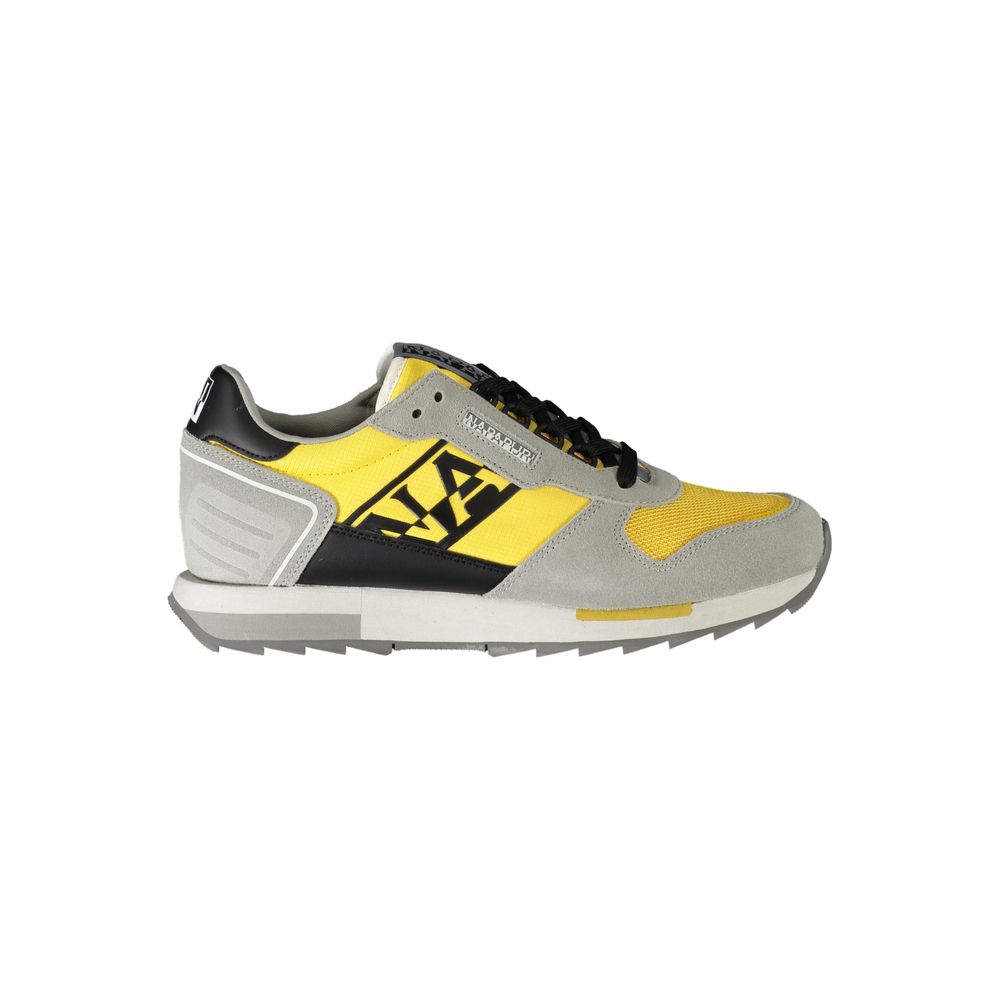 Napapijri Gray Leather Sneaker with Contemporary Elegance